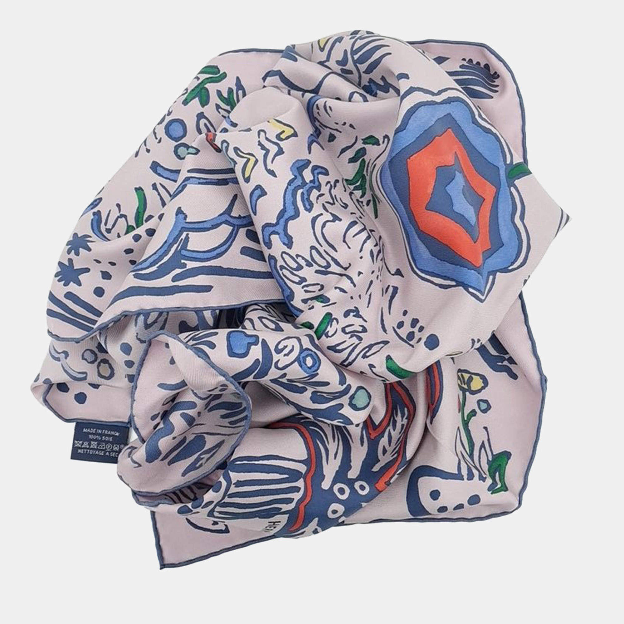 مملوكة مسبقًا Hermes Multicolor Silk Scarf