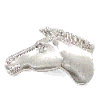 Pre Owned Hermes Silver Horse Brooch