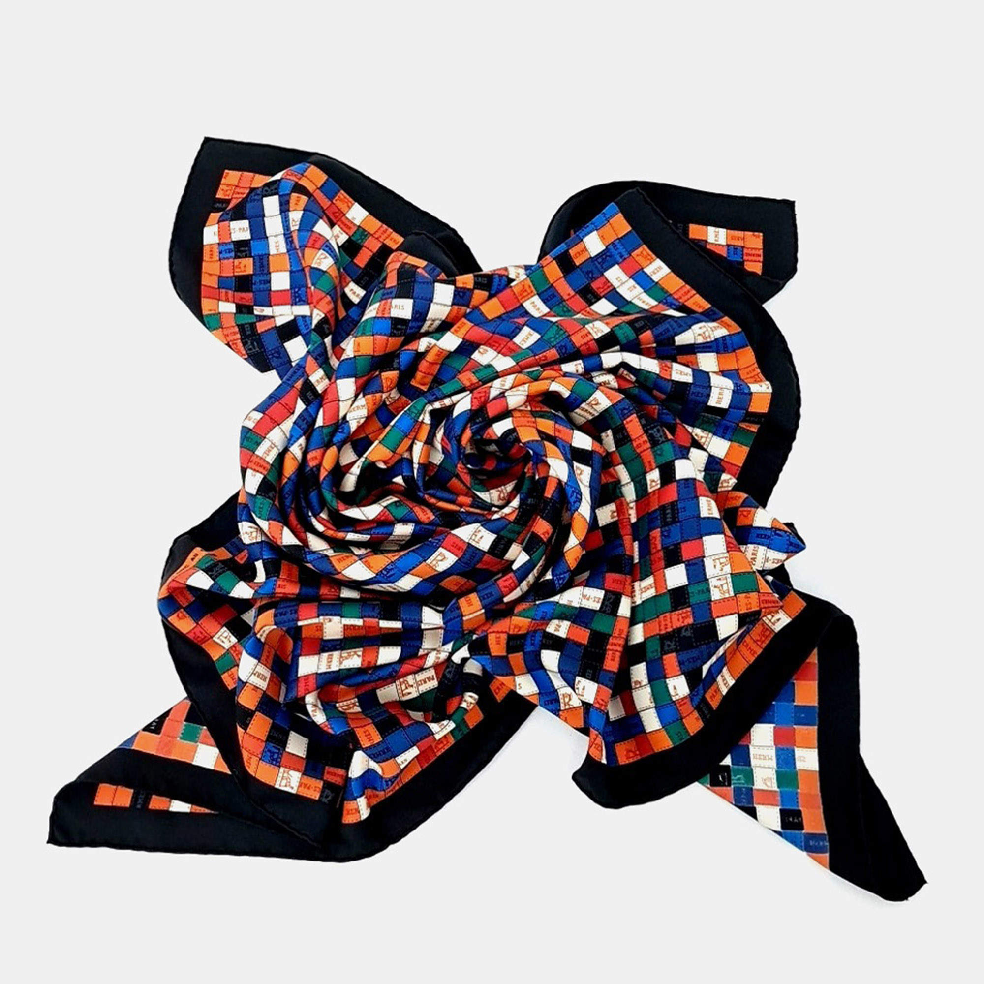 Pre Owned Hermes Multicolor Silk Scarf