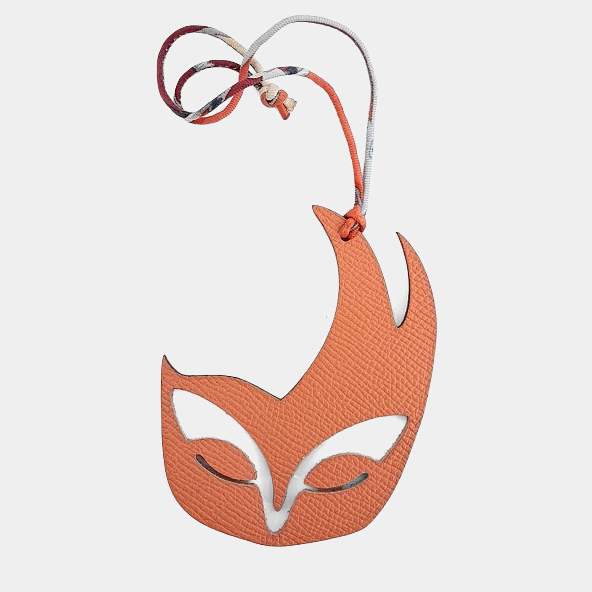 Pre Owned Hermes Leather Orange Petit H Petit Hache Bag Charm