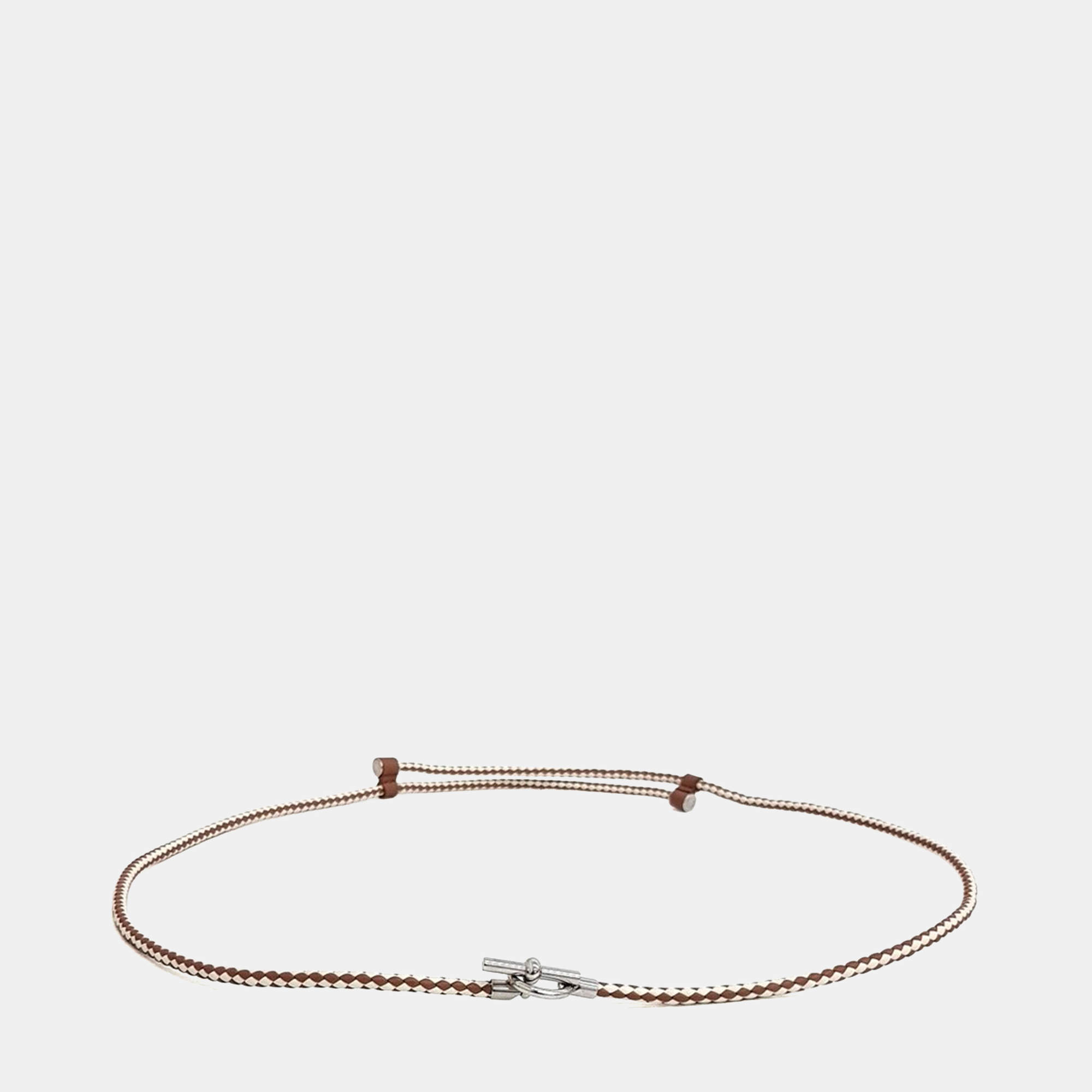 Pre Owned Hermes Beige, Brown Leather Belt