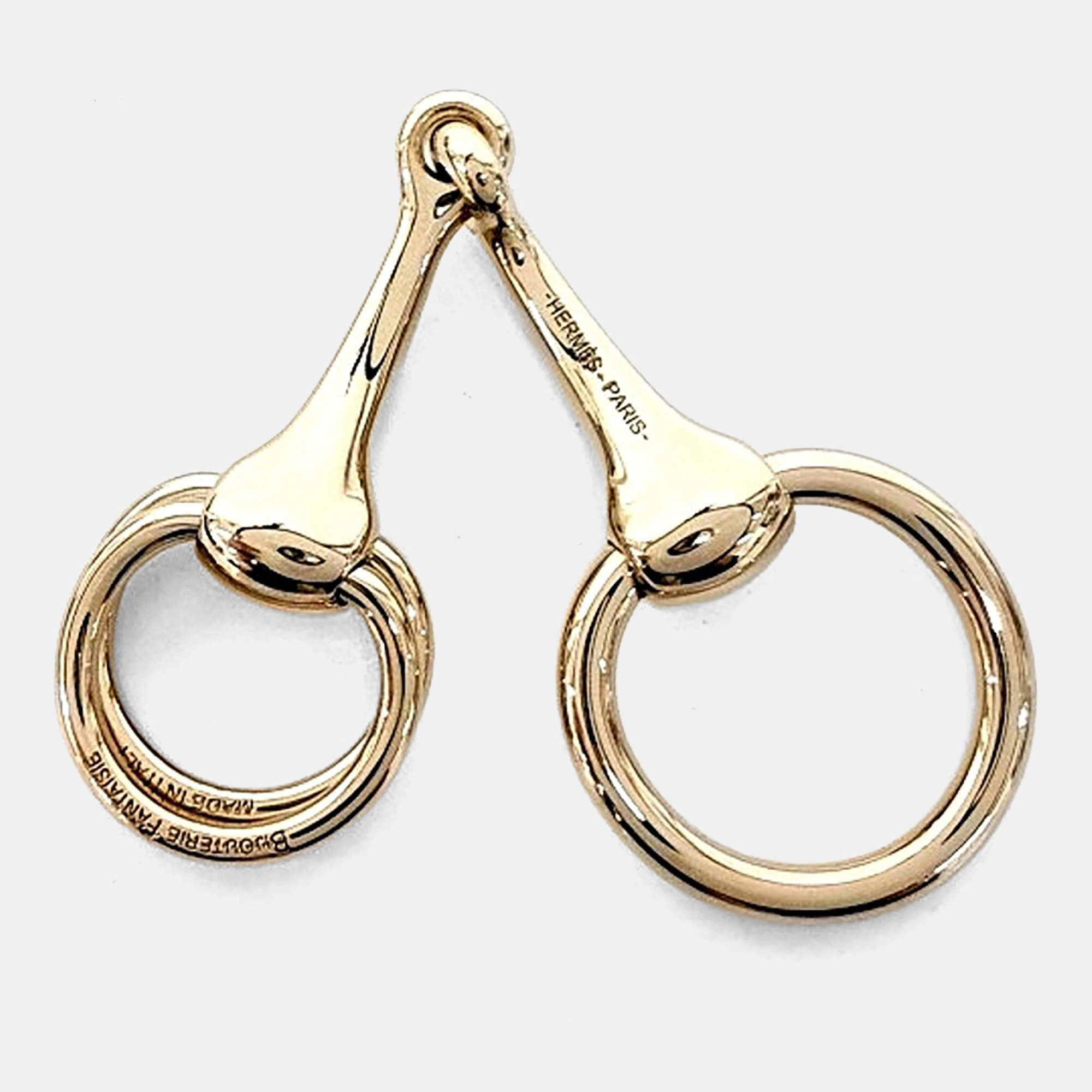 مملوكة مسبقًا Hermes Gold Morse Scarf Ring