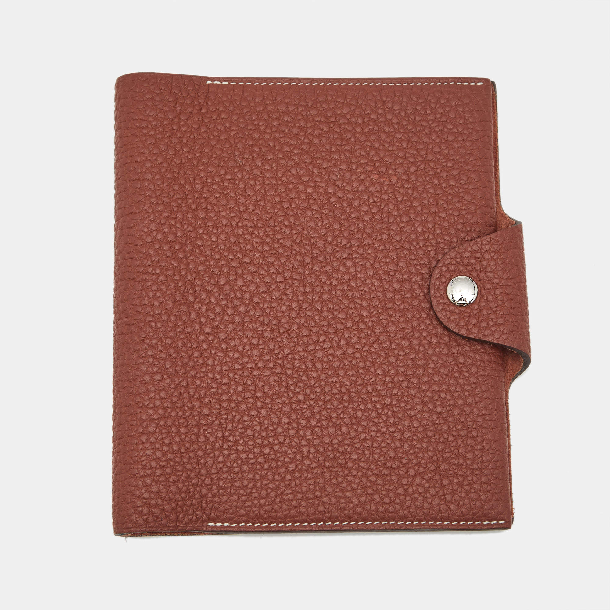 Pre Owned Hermès Ulysse Neo PM Notebook Cover Sienne Togo Leather 
