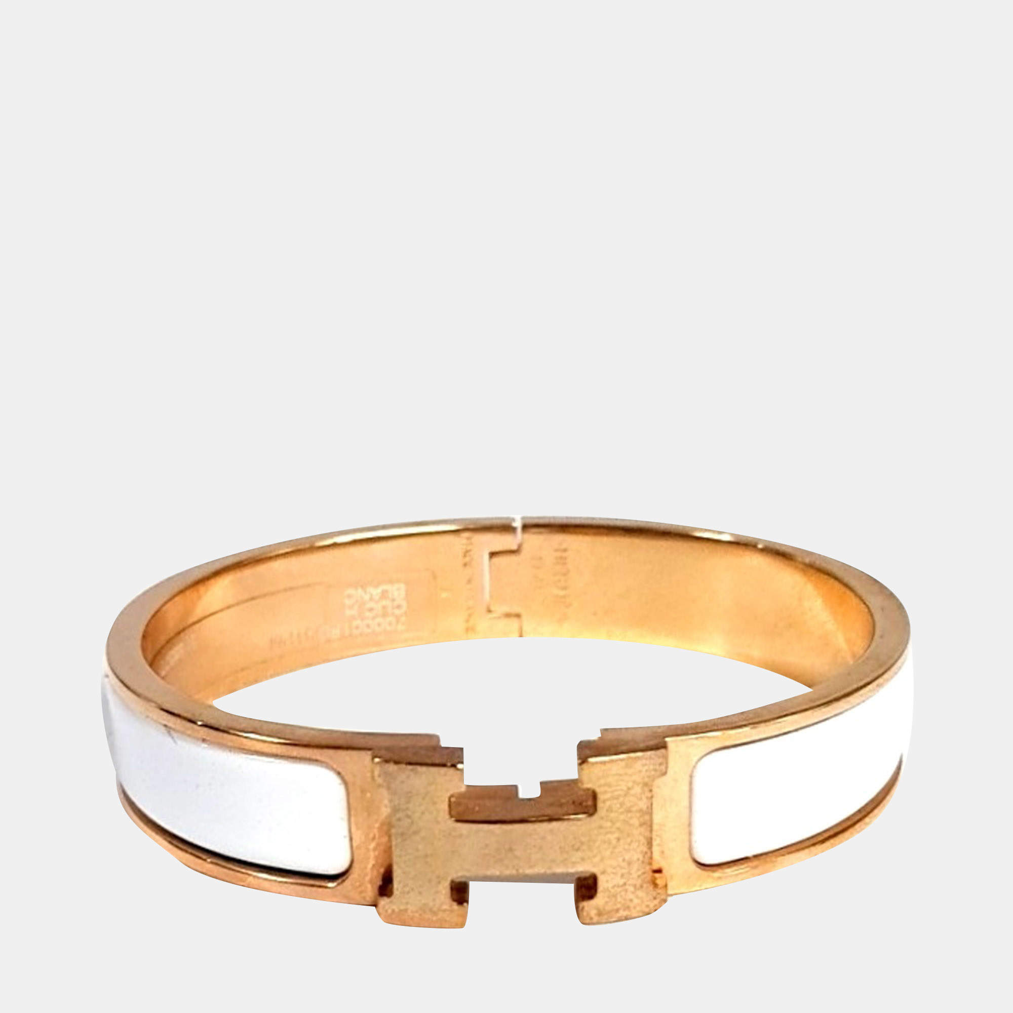 Pre Owned Hermes Metal Click H Bracelet PM