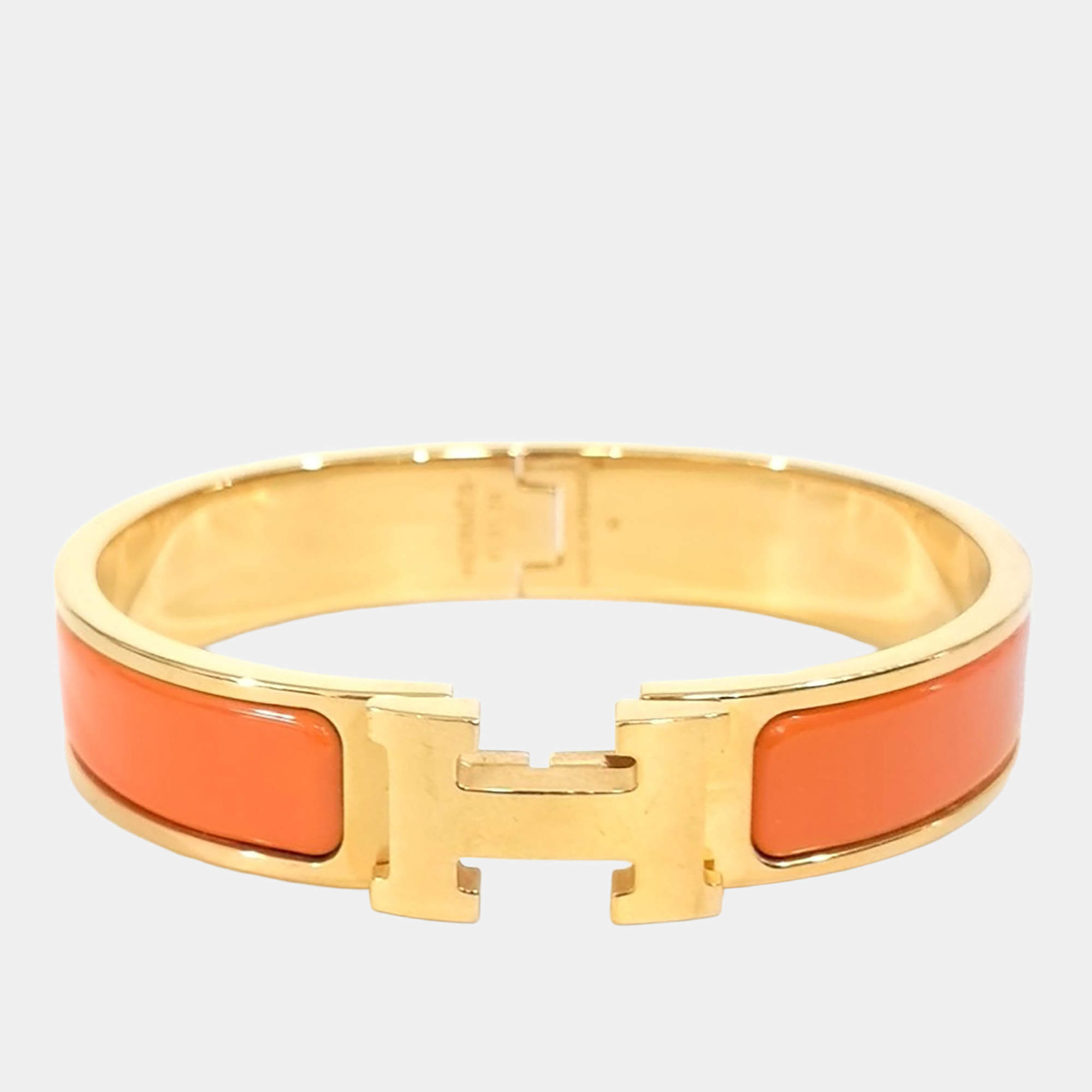 Pre Owned Hermes  Gold Plated Metal  Click H