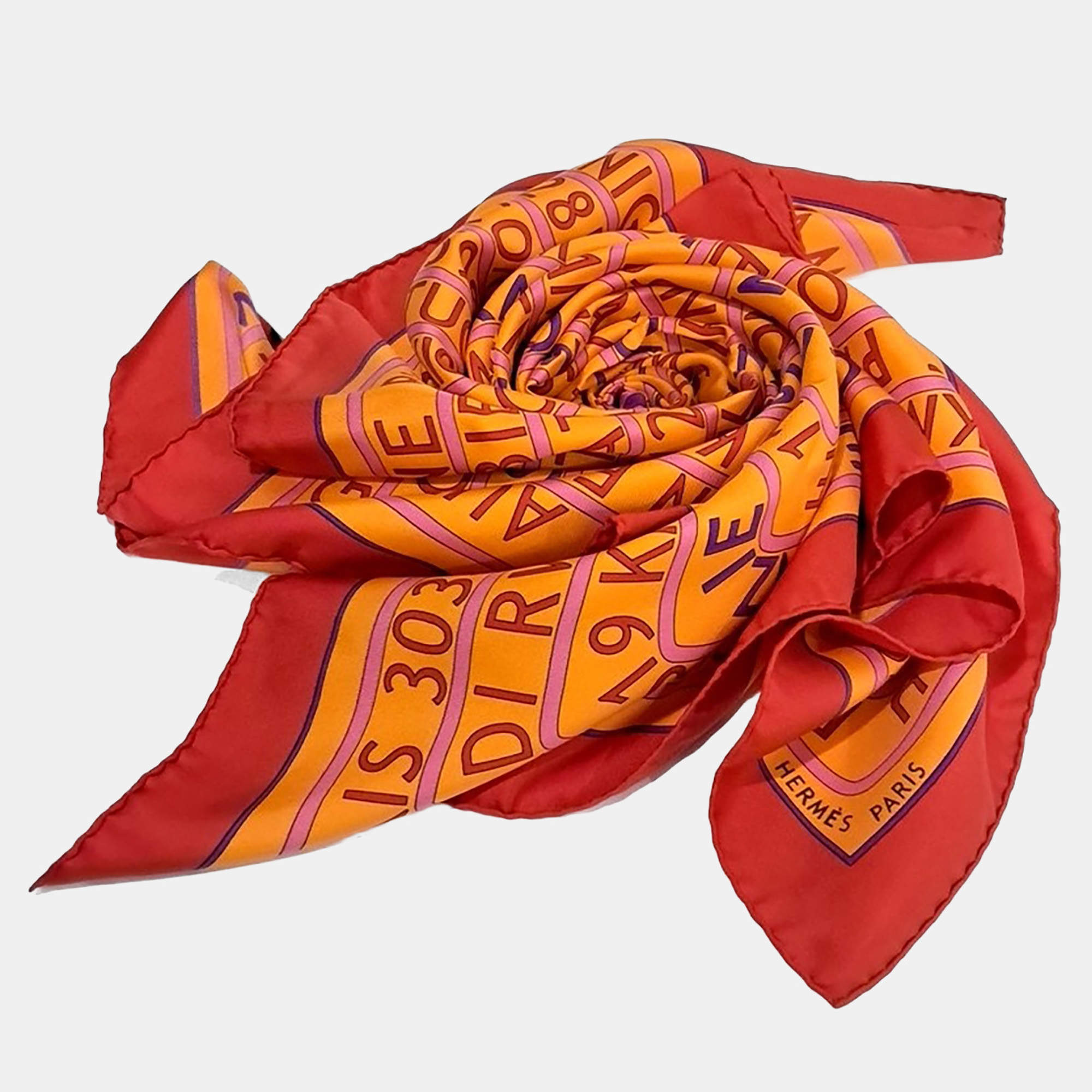 Pre Owned Hermes Multicolor Silk Scarf