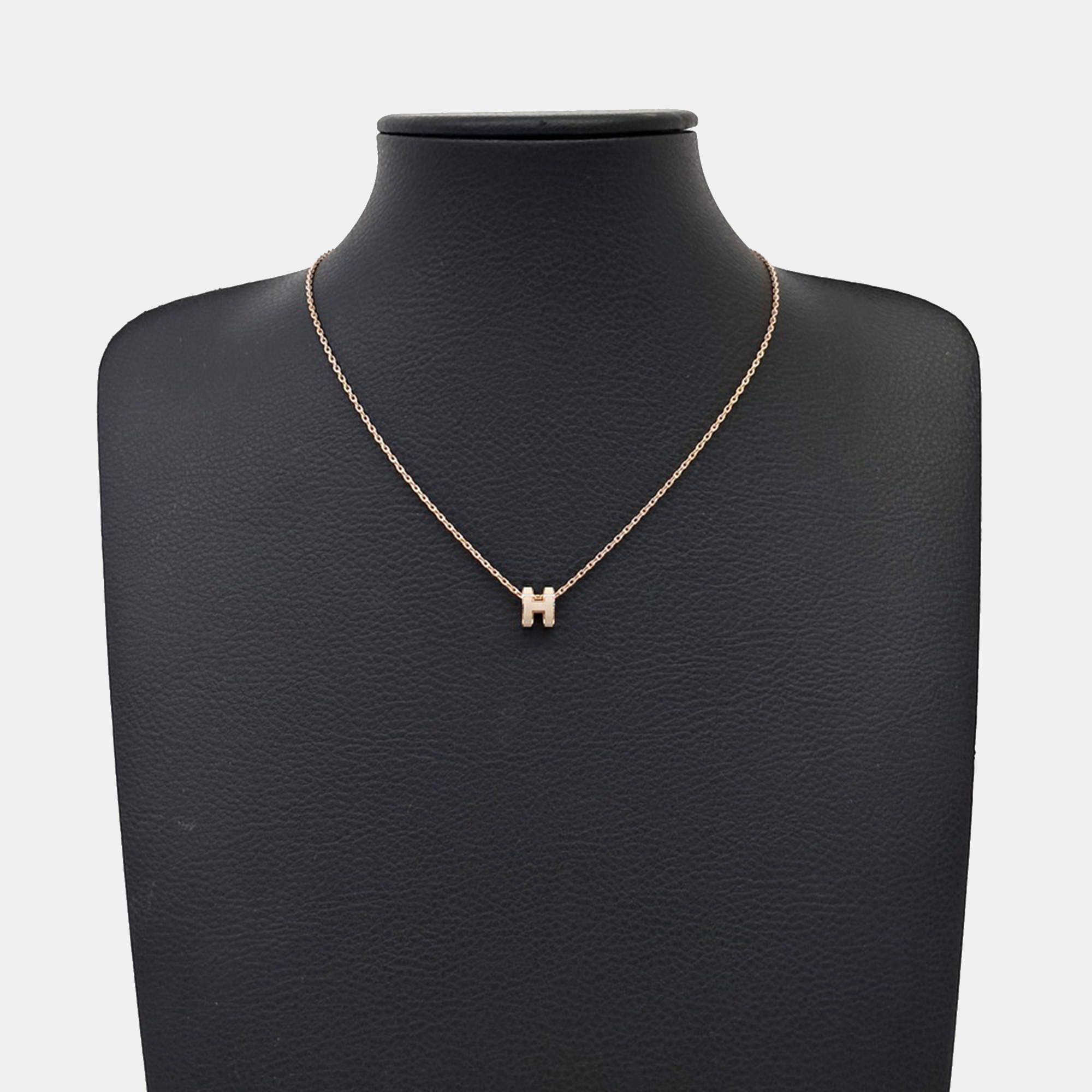Pre Owned Hermes Metal Pop H Mini Necklace