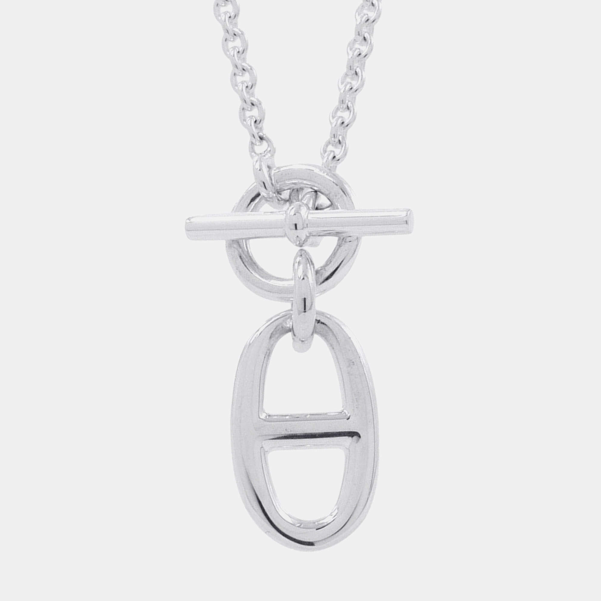 مملوكة مسبقًا Hermes Chaine D'Ancre Amulette Necklace Sv925