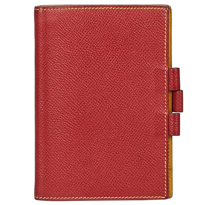 Pre Owned Hermes Two-Tone Courchevel Leather Agenda Cover