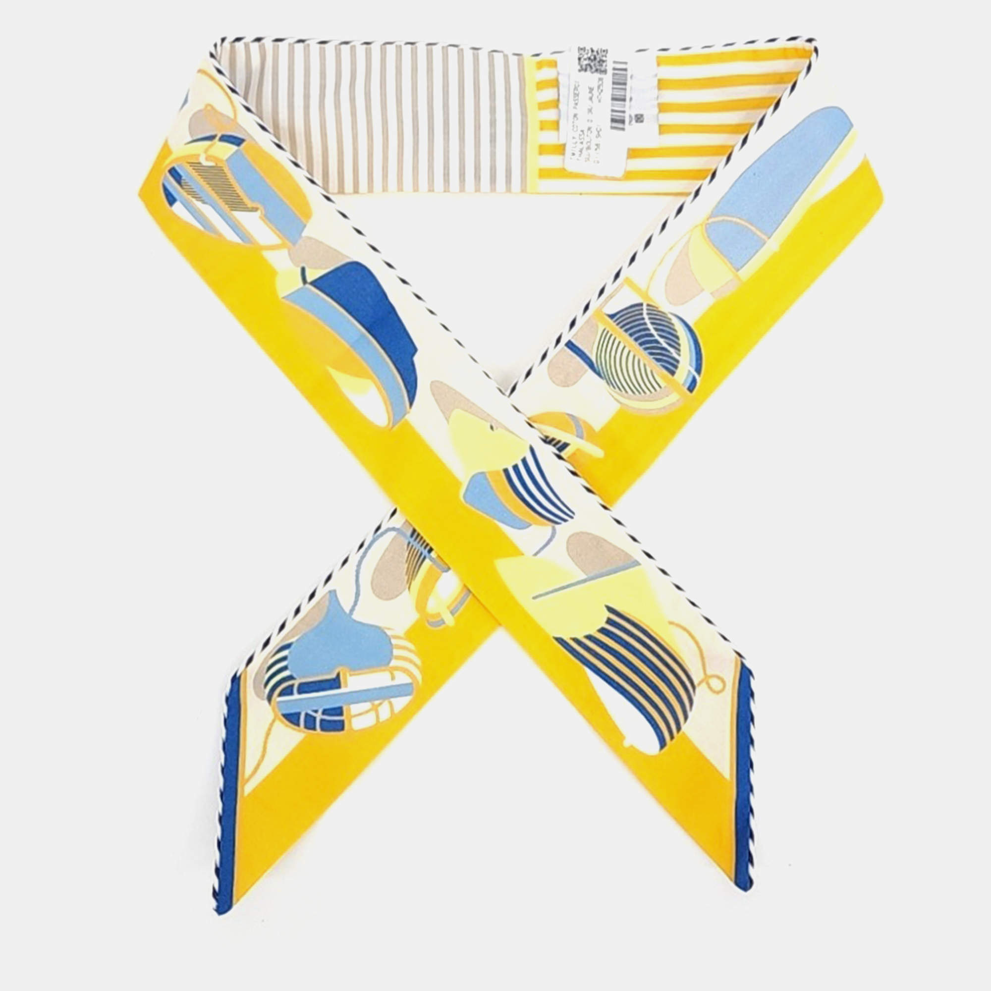 Pre Owned Hermès Multicolor Cotton Twilly scarf