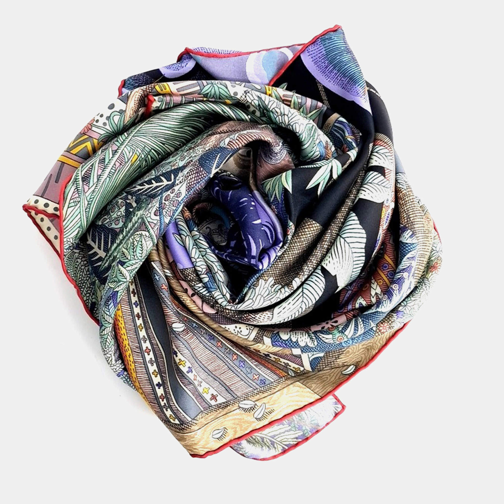 Pre Owned Hermès Multicolor silk scarf