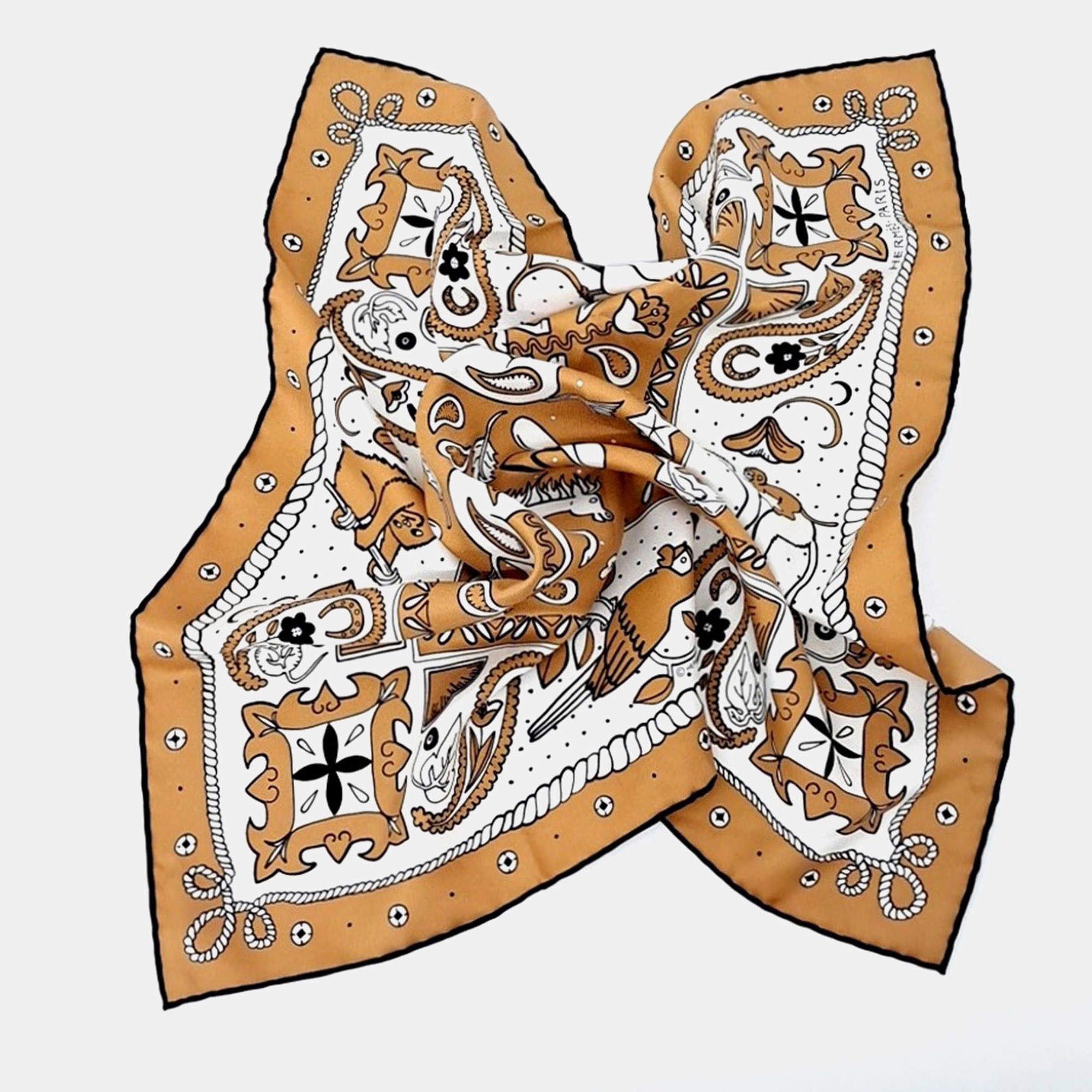 Pre Owned Hermès Multicolor silk scarf