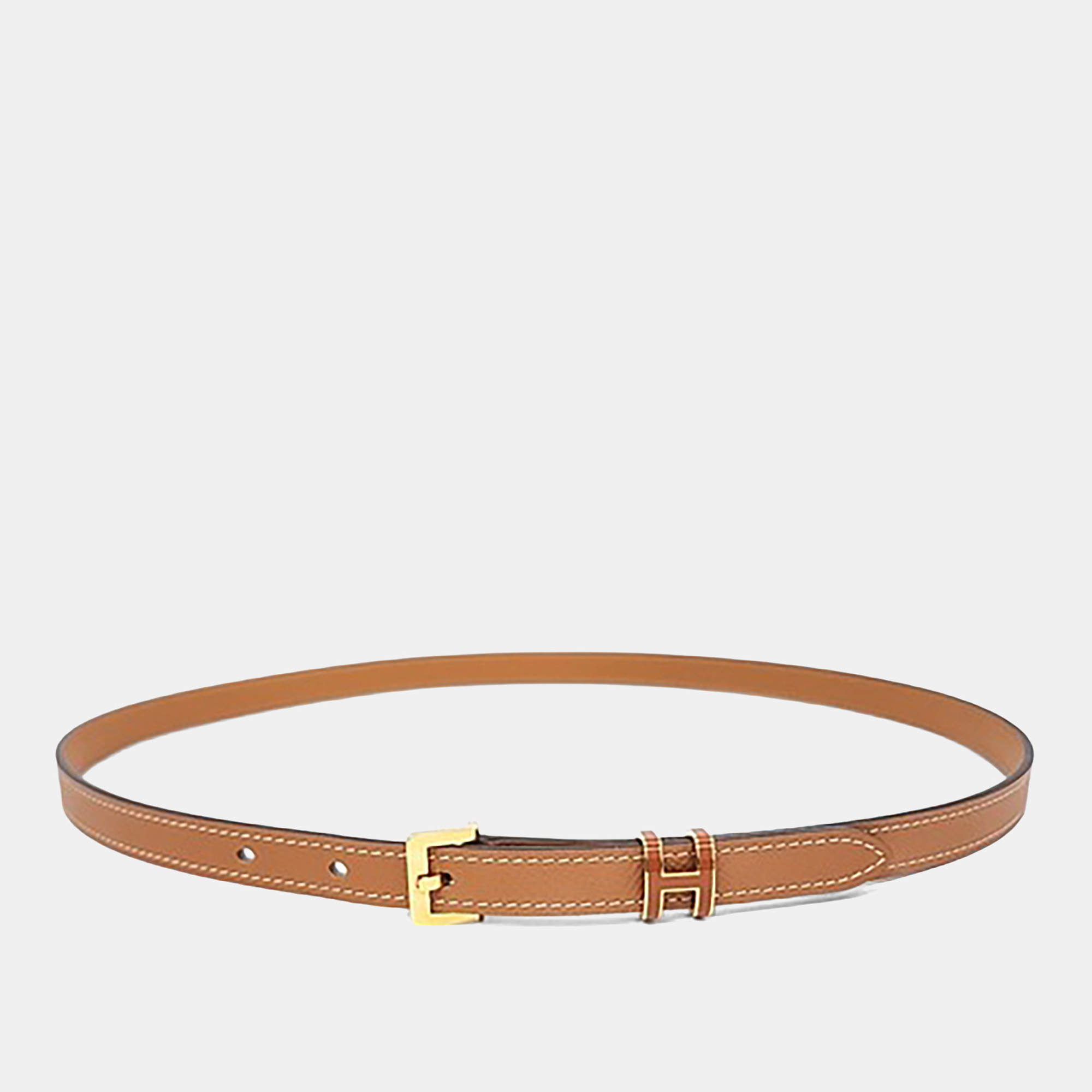 Pre Owned Hermès POP H Brown Leather Belt (U)