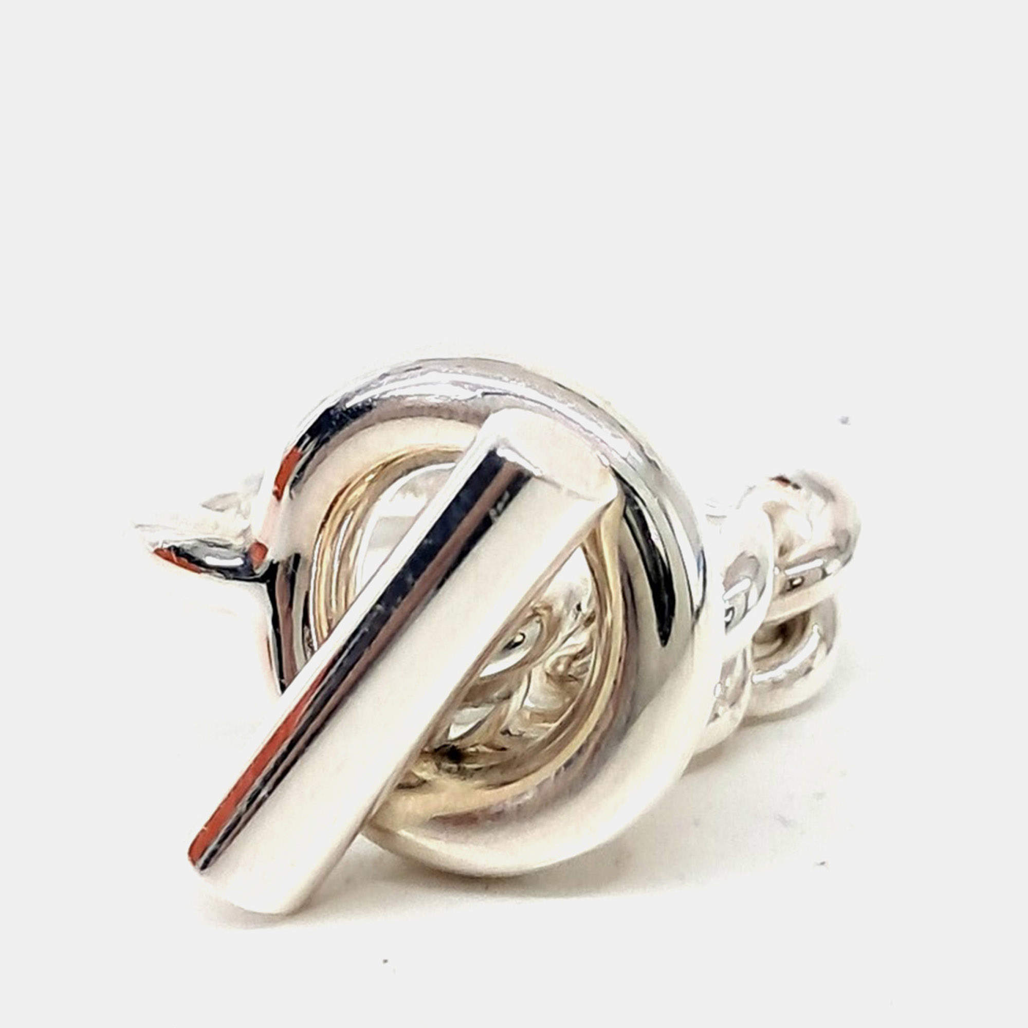 Pre Owned Hermès silver Croisette ring