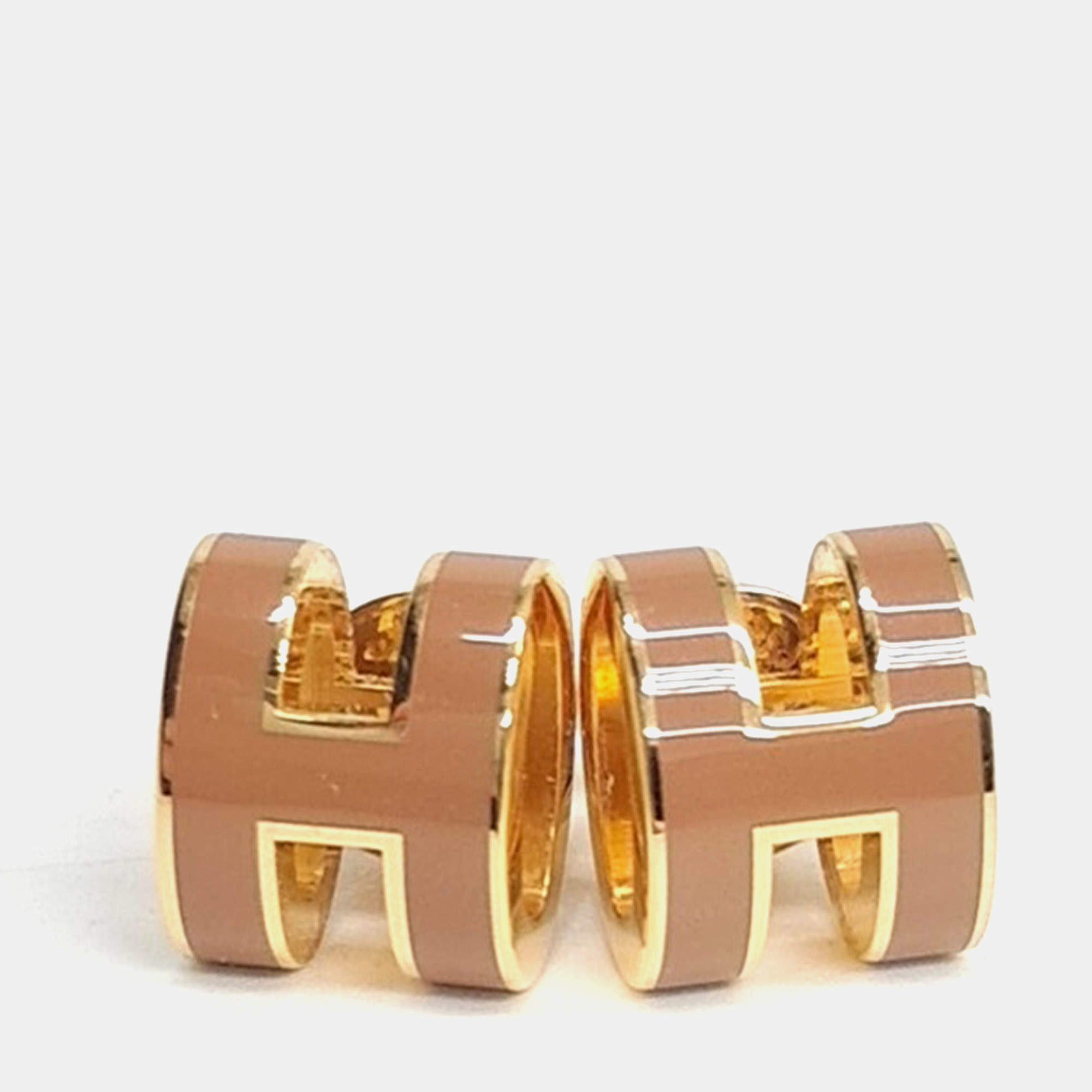 Pre Owned Hermès Mini Pop H Logo Earrings