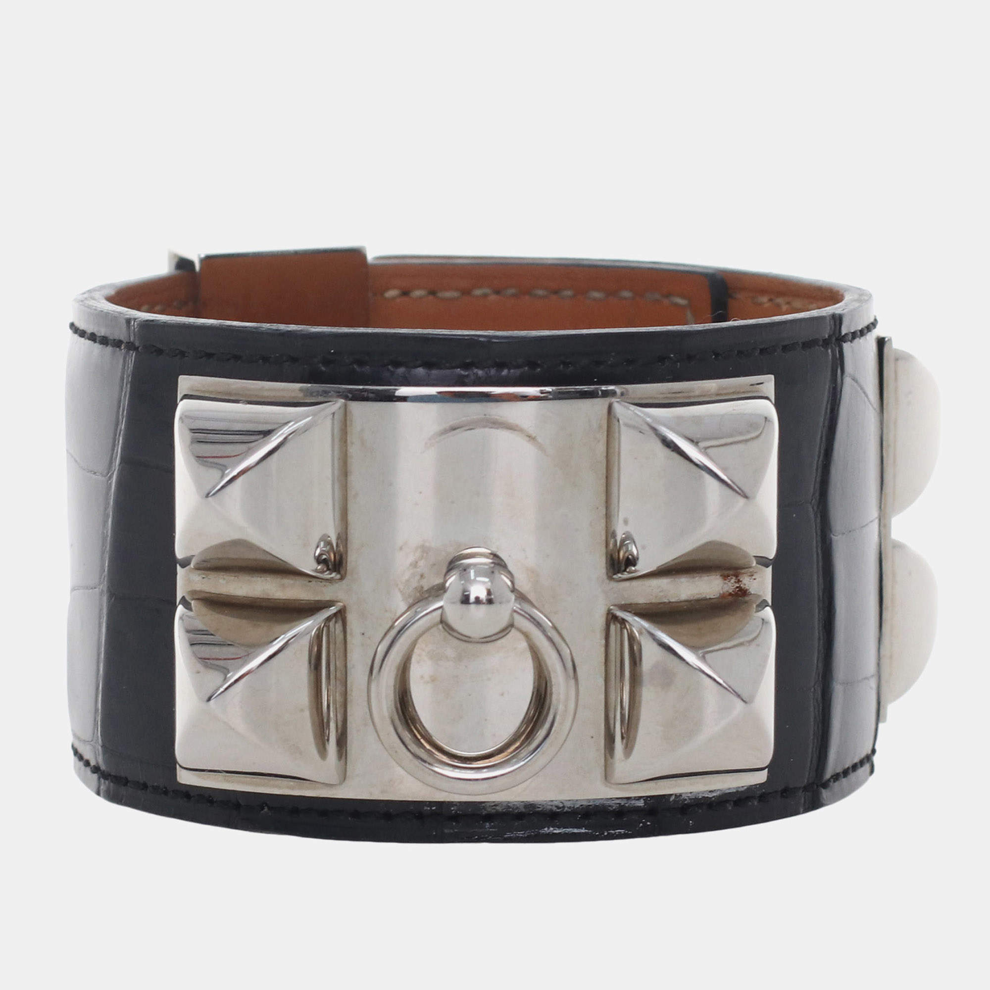 Pre Owned Hermes Collier De Chien Alligator Bracelet