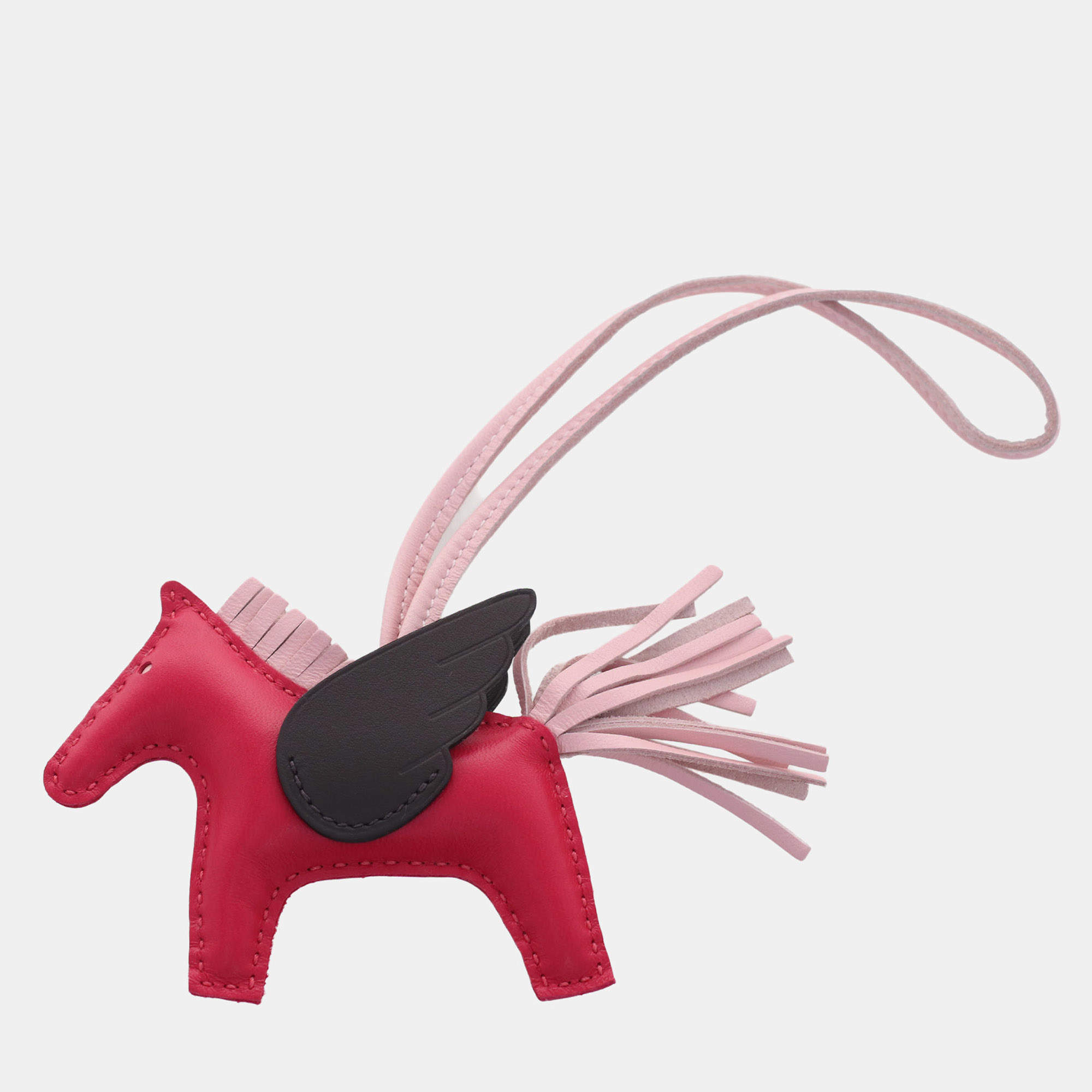 مملوكة مسبقًا Hermes Rodeo Pegase Pink Calf Leather PM Charm