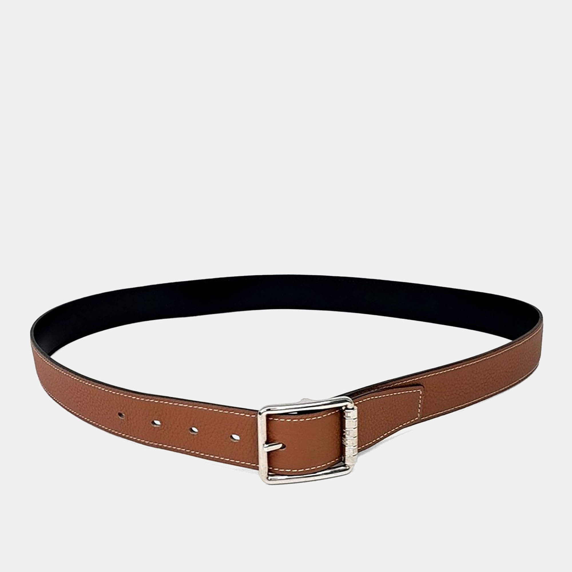 Pre Owned Hermès Brown Reversible Belt (B)