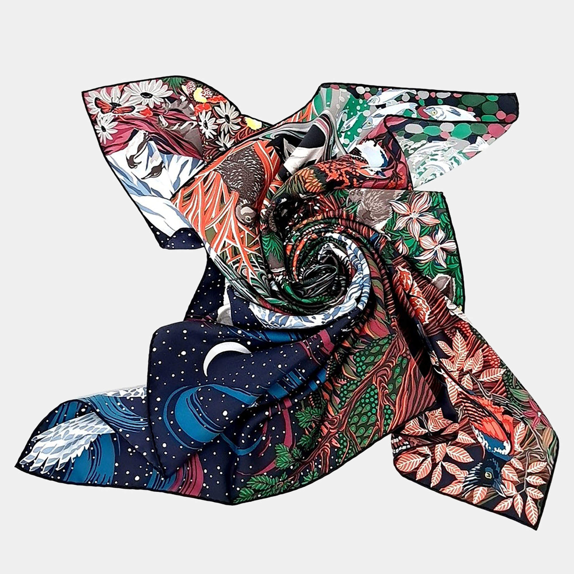 Pre Owned Hermès Silk Multicolor Scarf