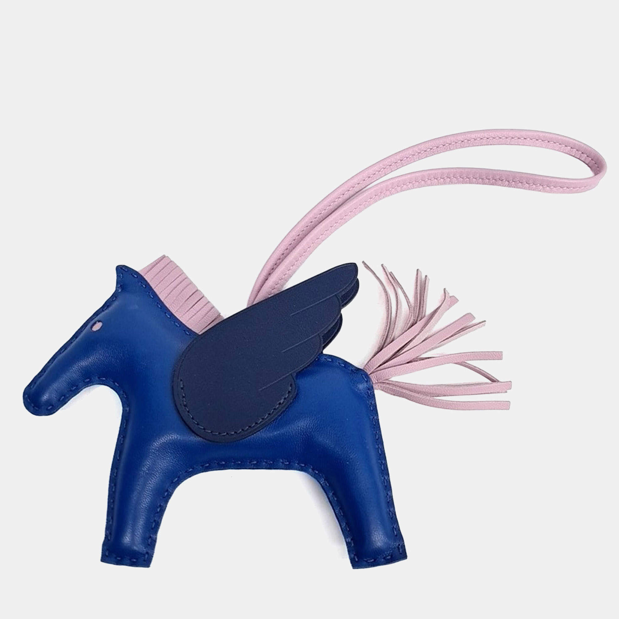Pre Owned Hermès Leather Pegasus Rodeo Bag Charm Medium (Z)