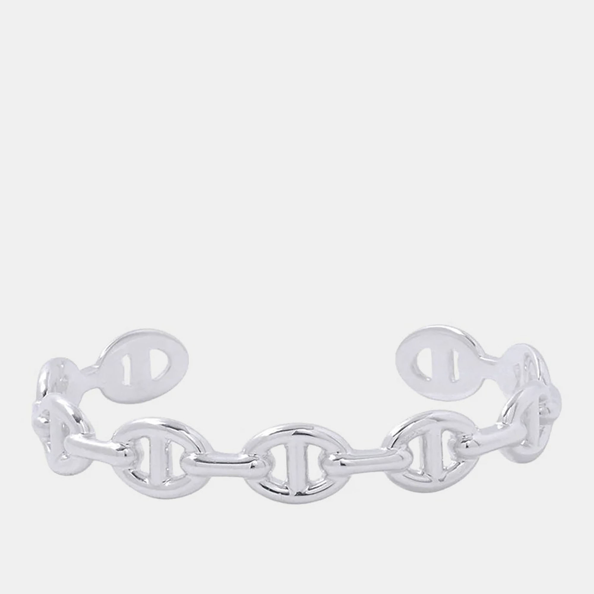 Pre Owned Hermes Chaine d'Ancre ST Silver 925 Women's Bracelet