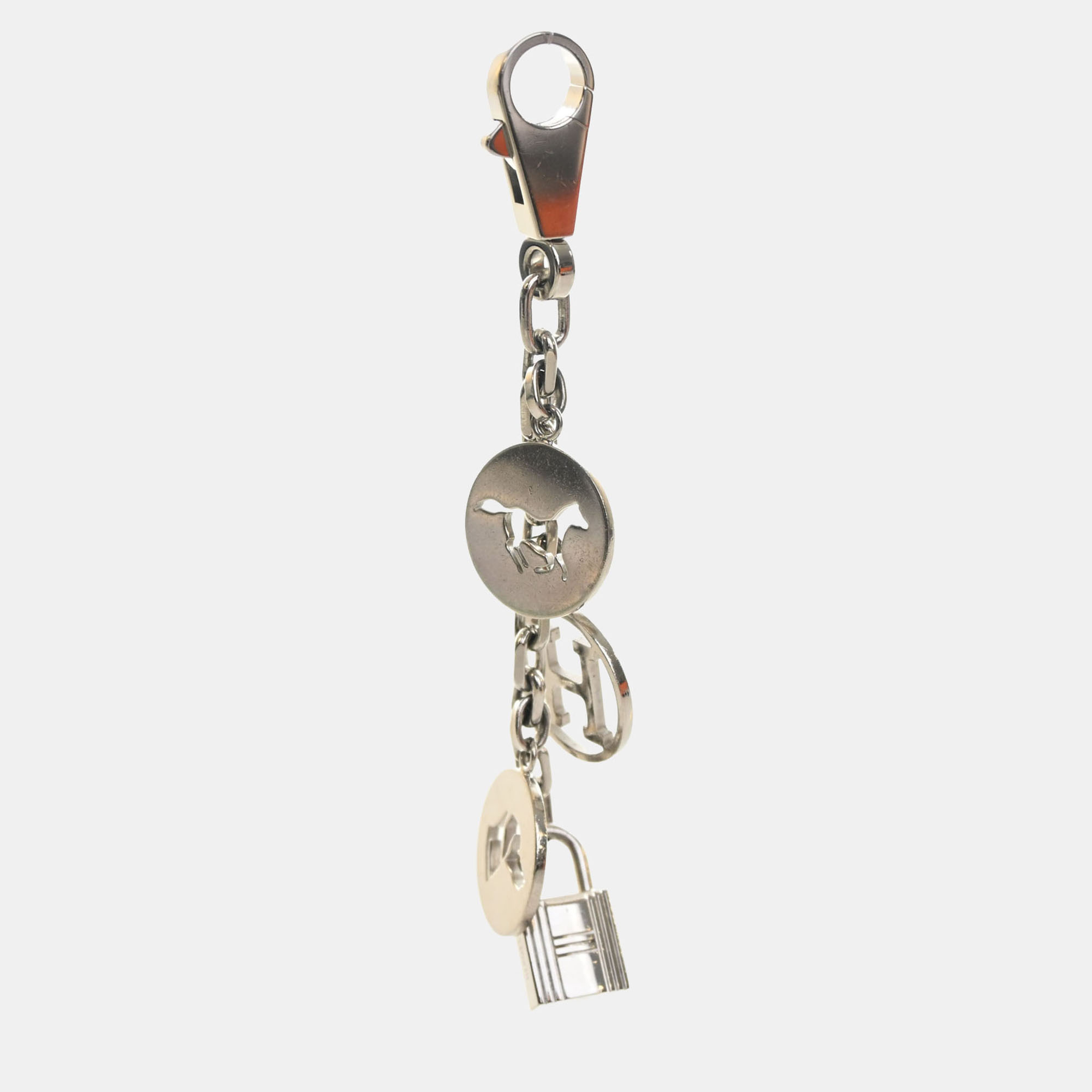 Pre Owned Hermes Olga Breloque Silver Palladium Plated Metal Amulet Bag Charm