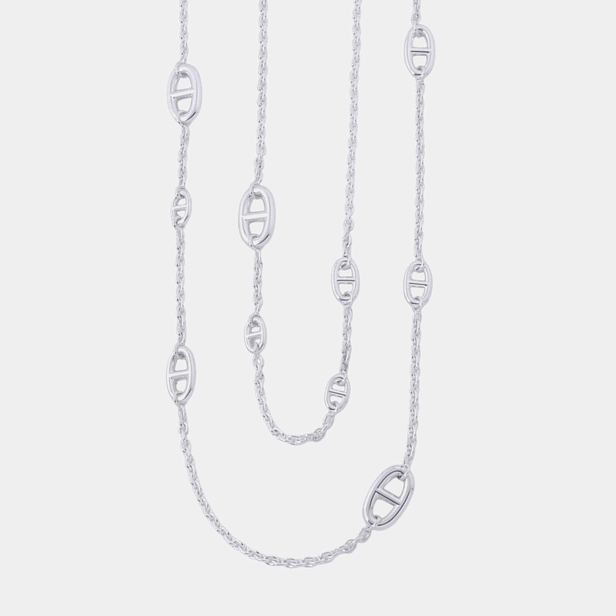 Pre Owned HERMES Farandole Necklace Size 120 SV925