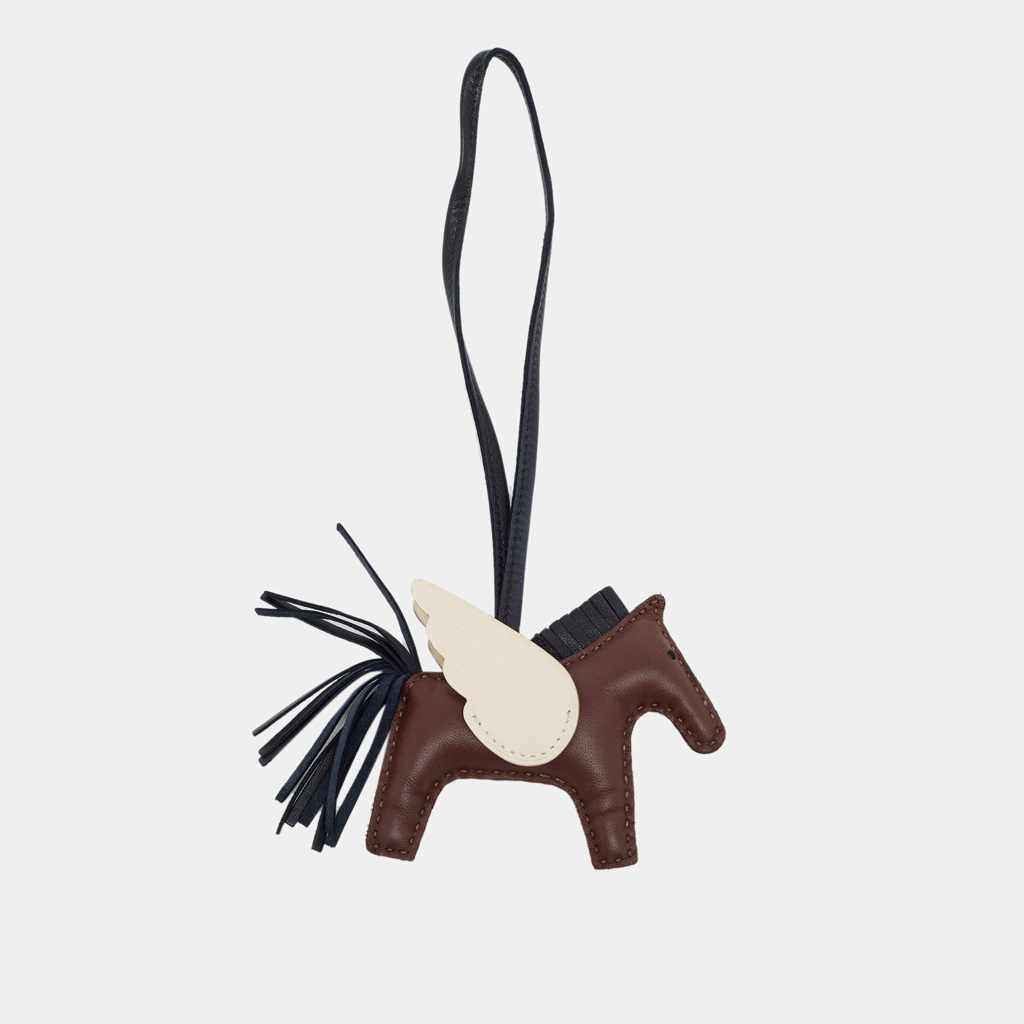 مملوكة مسبقًا Hermès Rodeo Pegase PM Bag Charm Terre/Noir/Craie Milo and Swift Leather 