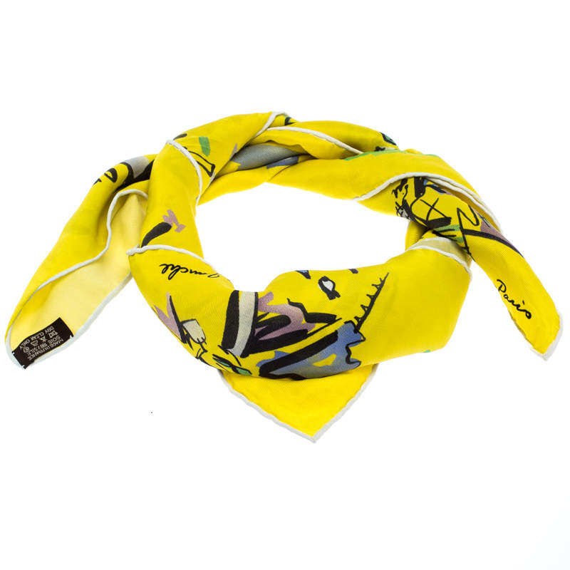 Hermes Rendez Vous Rive Gauche Print Silk Square Scarf Hermes The Luxury Closet