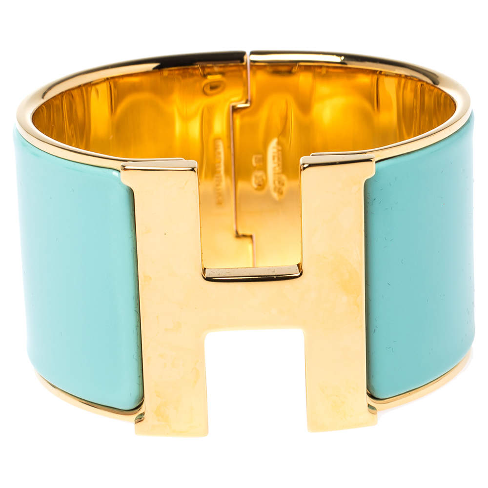 Hermès Clic H Bracelet - Vert Fizz (Mint Green) – Found Fashion