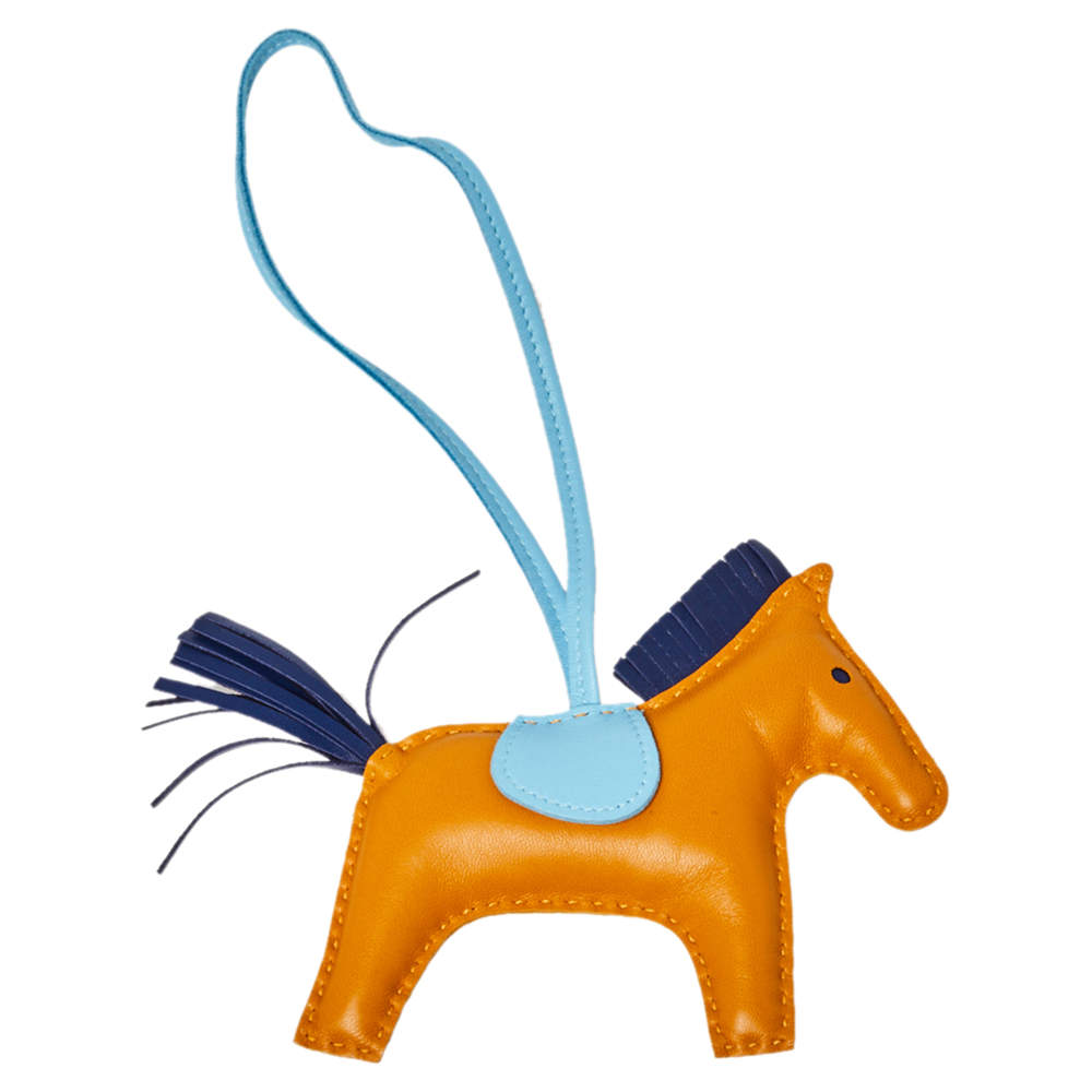 Pre Owned Hermes Tri Color GriGri Rodeo Horse Bag Charm GM