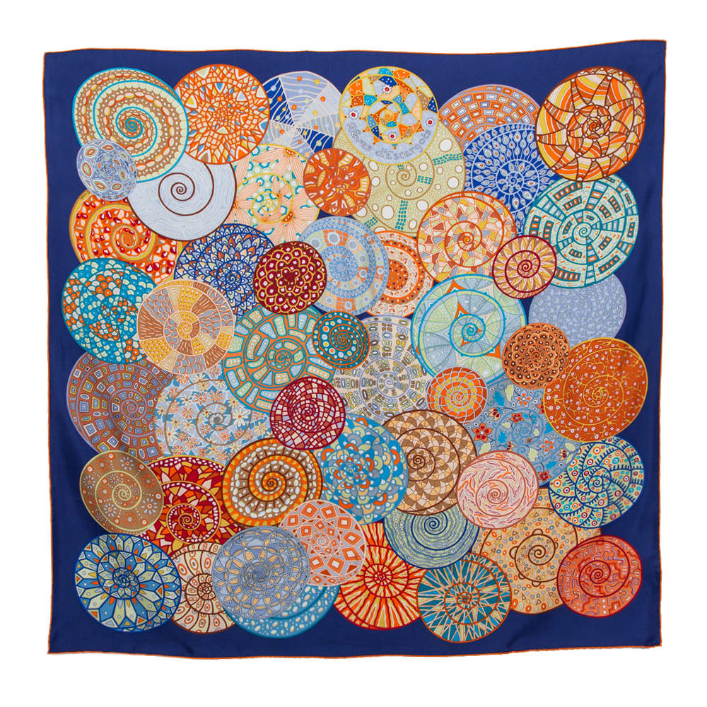 Pre Owned Hermès Multicolor Rêves d'Escargots Silk Scarf