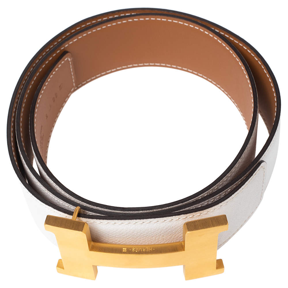 Hermes Constance Reversible Belt Black Swift & Gold Epsom Leather Size –  Celebrity Owned