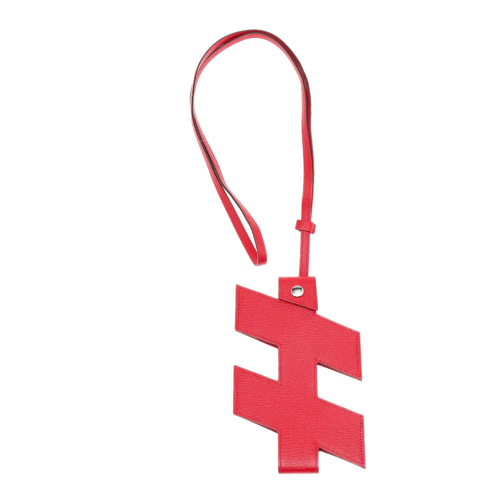 Hermes Rouge De Coeur Cherve Leather H Tag Phone Case