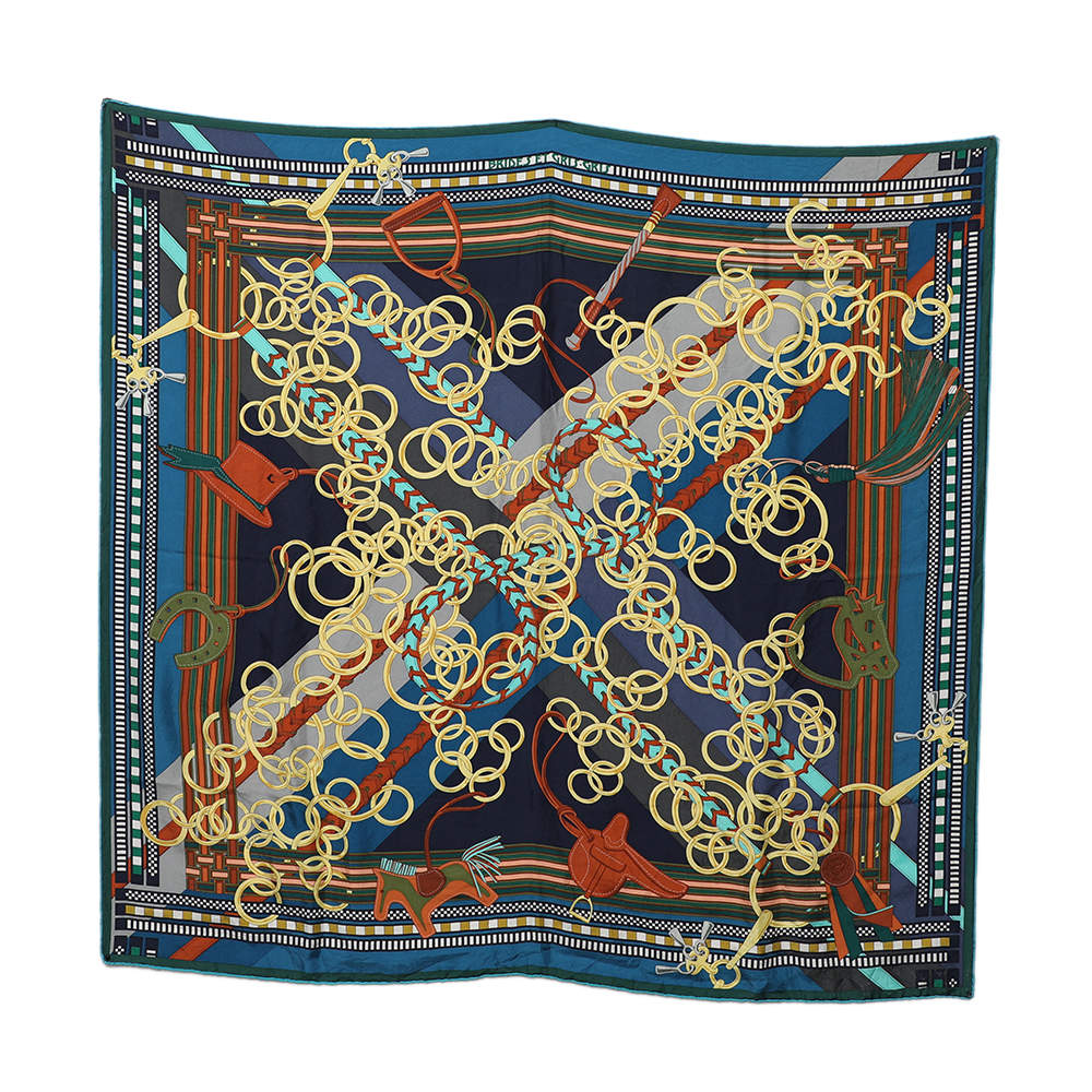 Pre Owned Hermès Multicolor Brides et Gris-Gris Silk Square Scarf