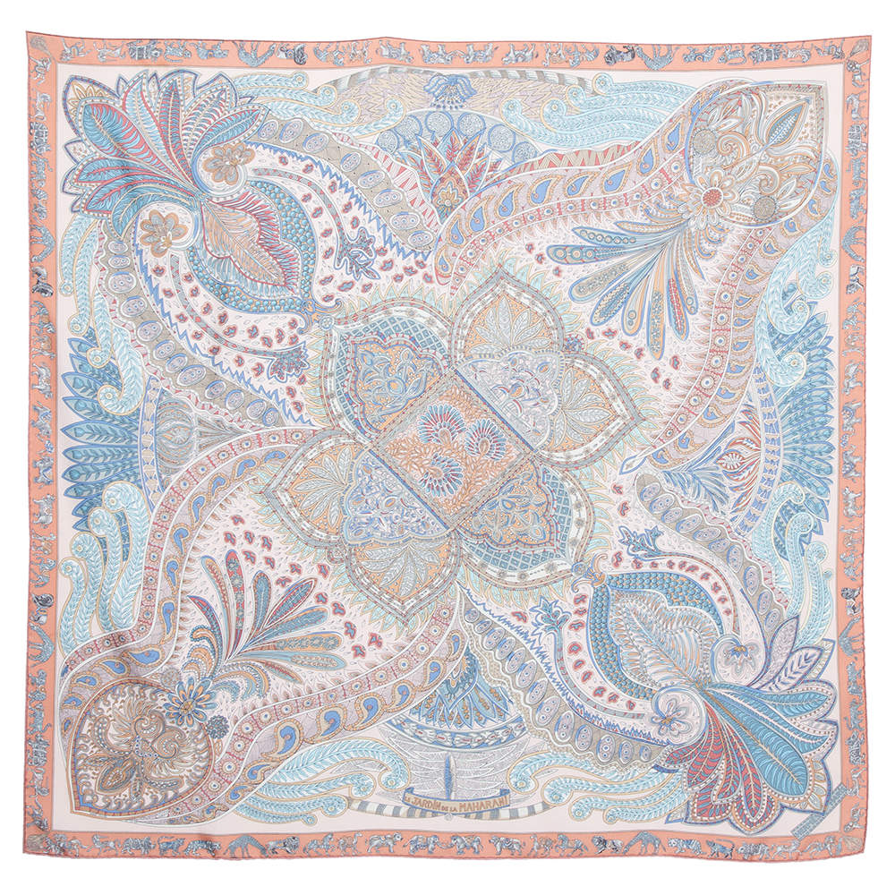 Pre Owned Hermès Multicolor Le Jardin De La Maharani Silk Scarf