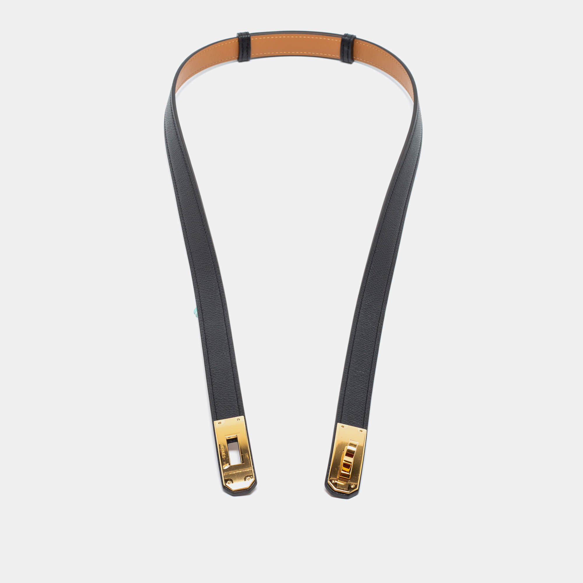 Kelly leather belt Hermès Gold size 85 cm in Leather - 32976454
