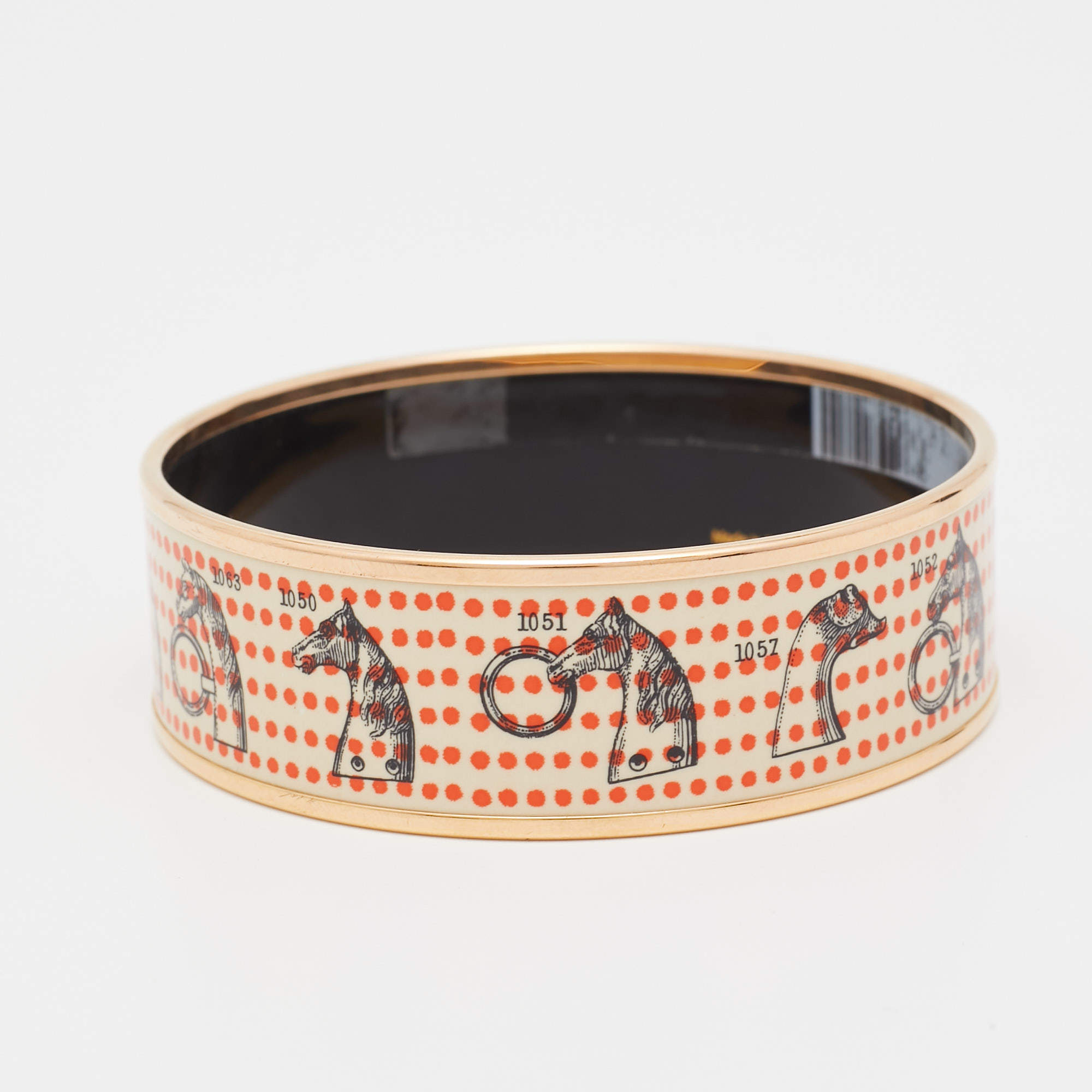 Hermès Orange Manufacture de Boucleries Bangle Bracelet