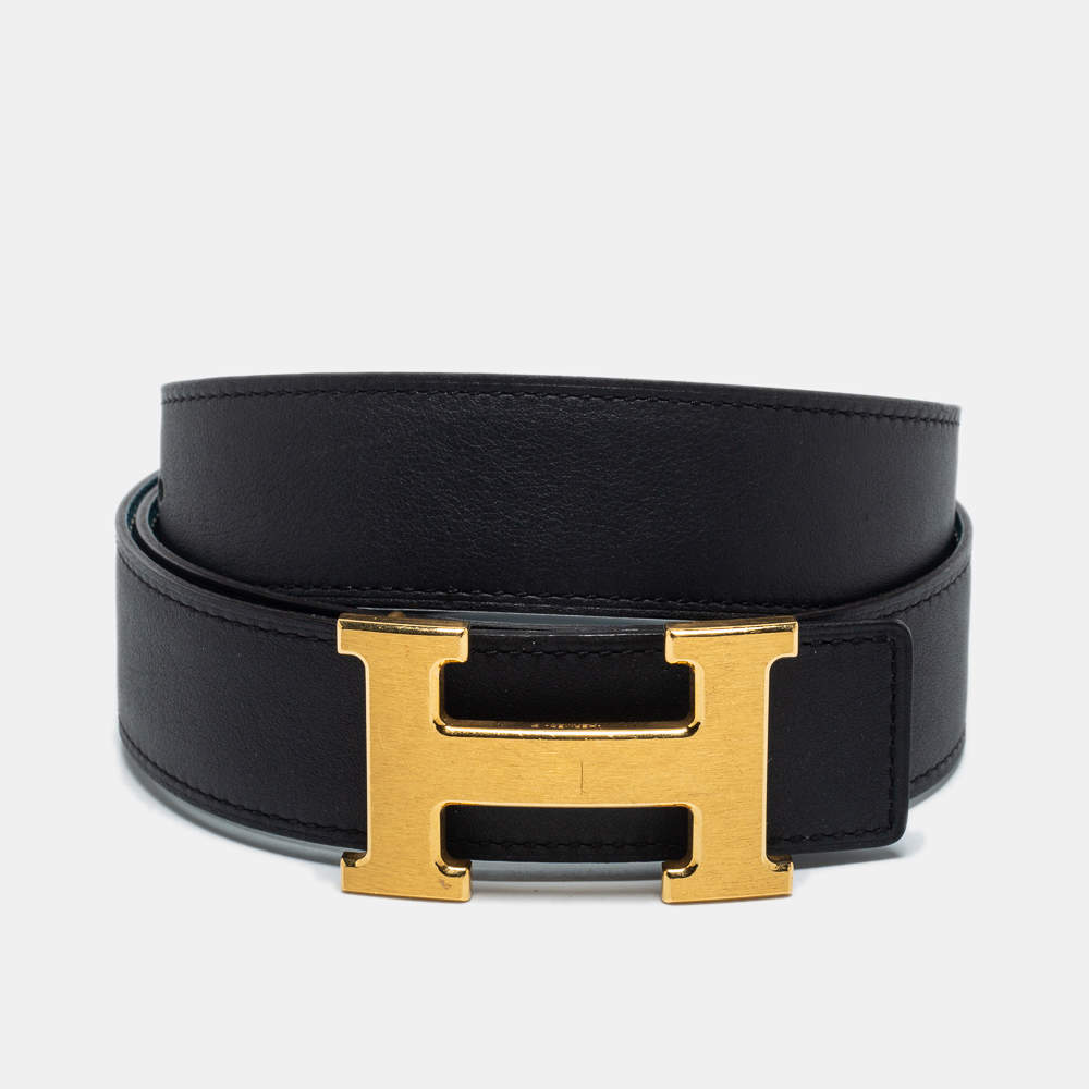 Hermès Black Reversible 13 mm H Belt Kit 85 cm | M