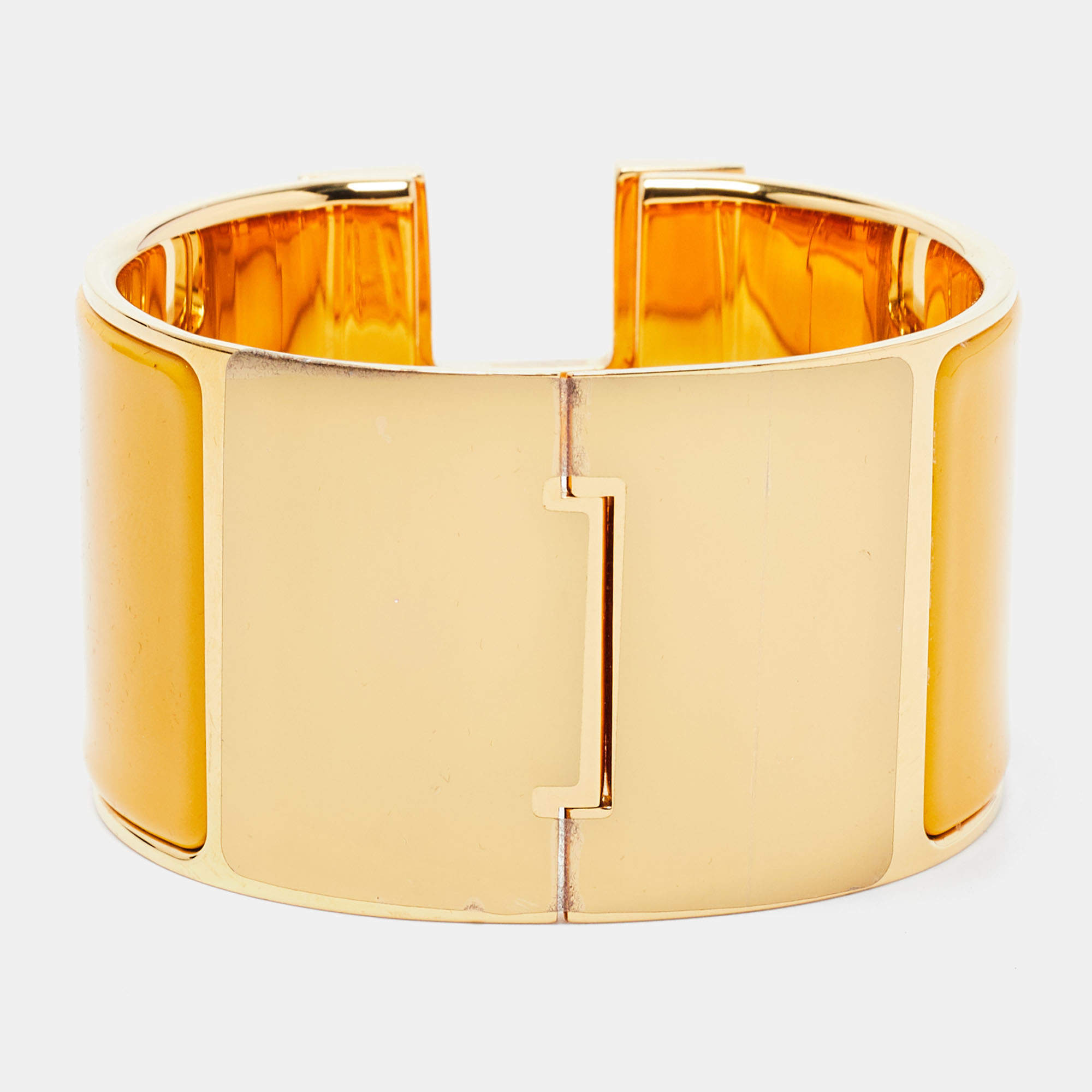 Hermès Clic H Enamel Gold Plated Bracelet Hermes