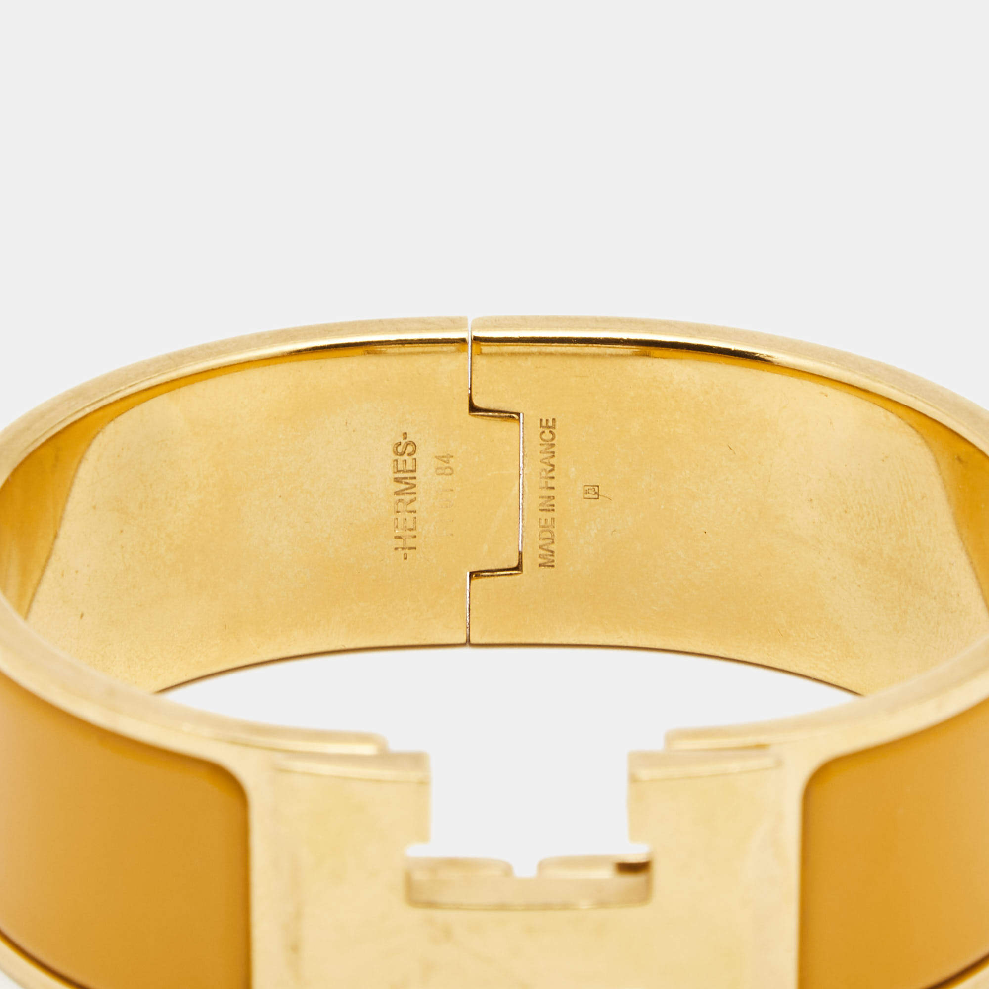 Hermès Clic-Clac H plated gold bracelet