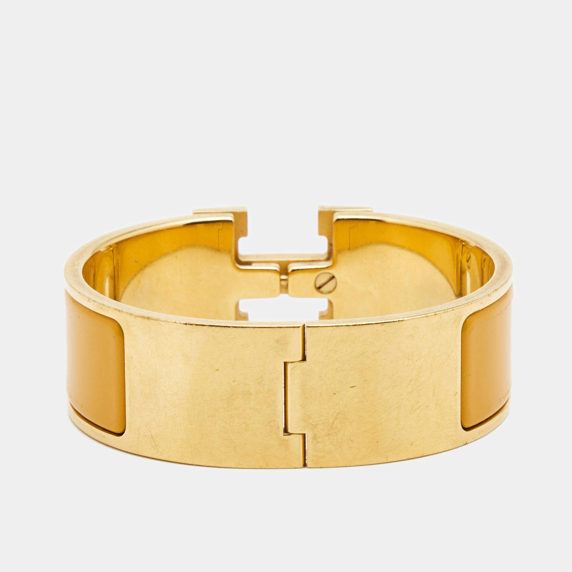 Hermès Clic-Clac H plated gold bracelet