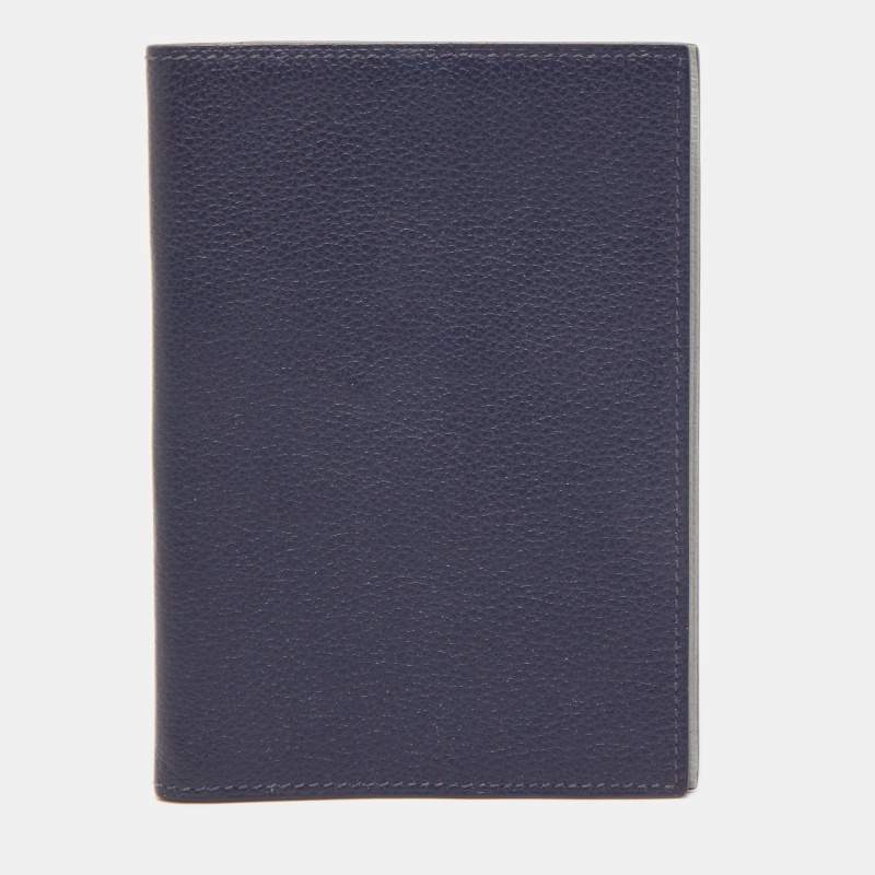 Hermes Bleu Indigo/Blue Glacier Evercolor Leather MC² Magellan Passport Holder