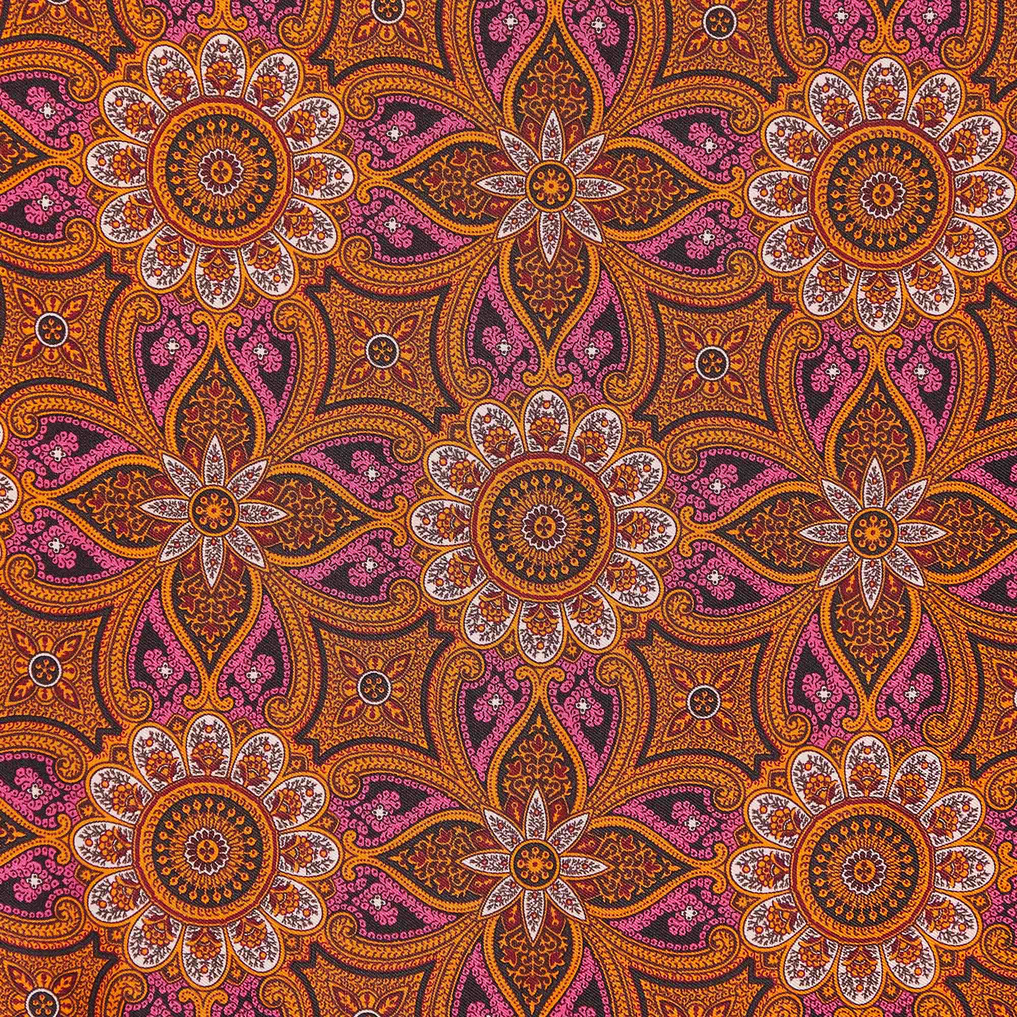 Hermes Multicolor Paisley Printed Silk Square Handkerchief Hermes
