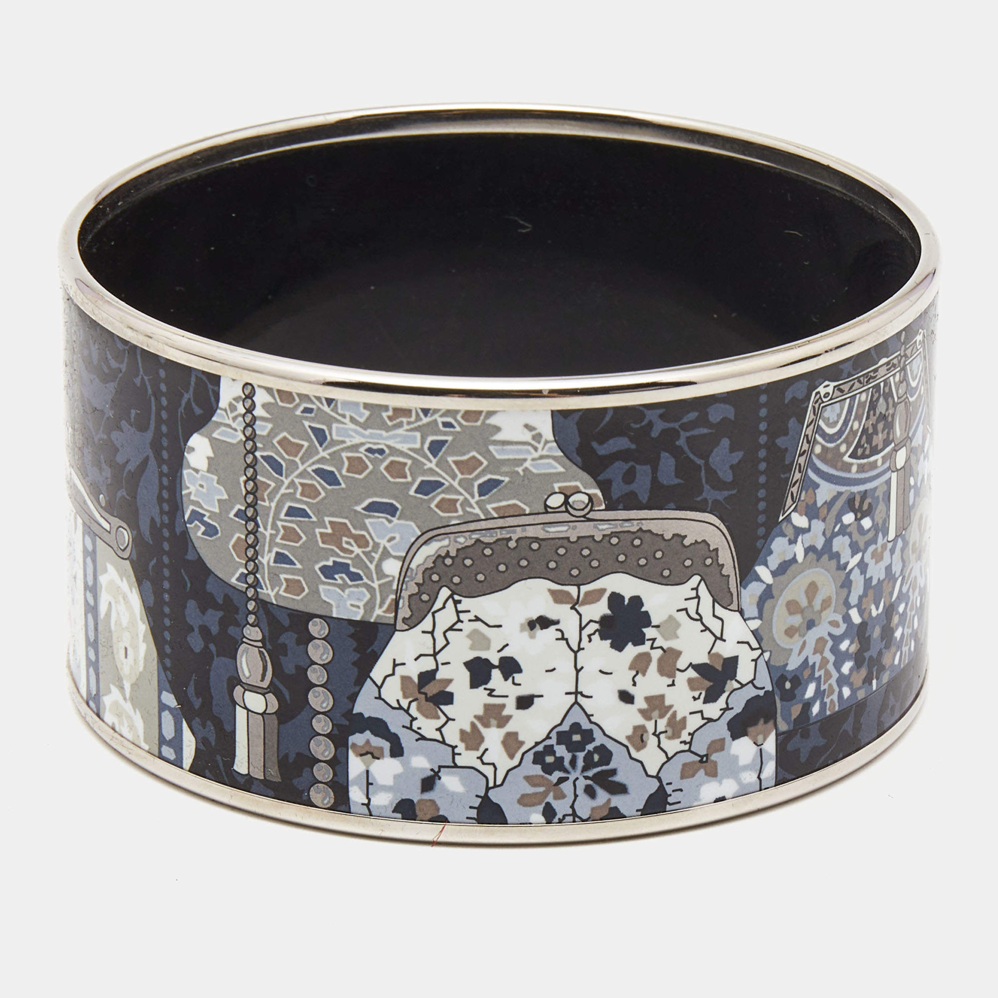 Pre Owned Hermès Enamel Palladium Plated Bracelet