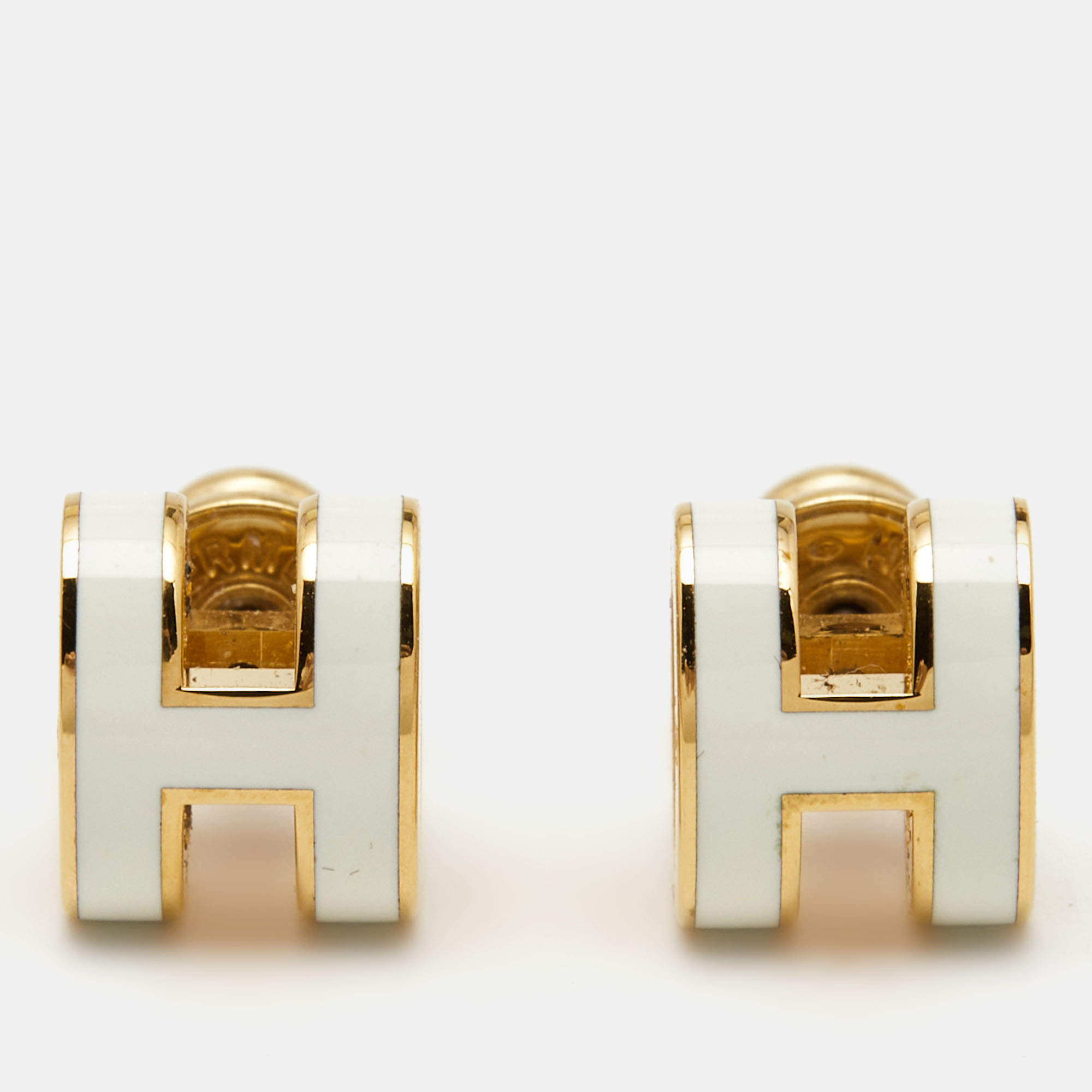 Hermes hot sale enamel earrings