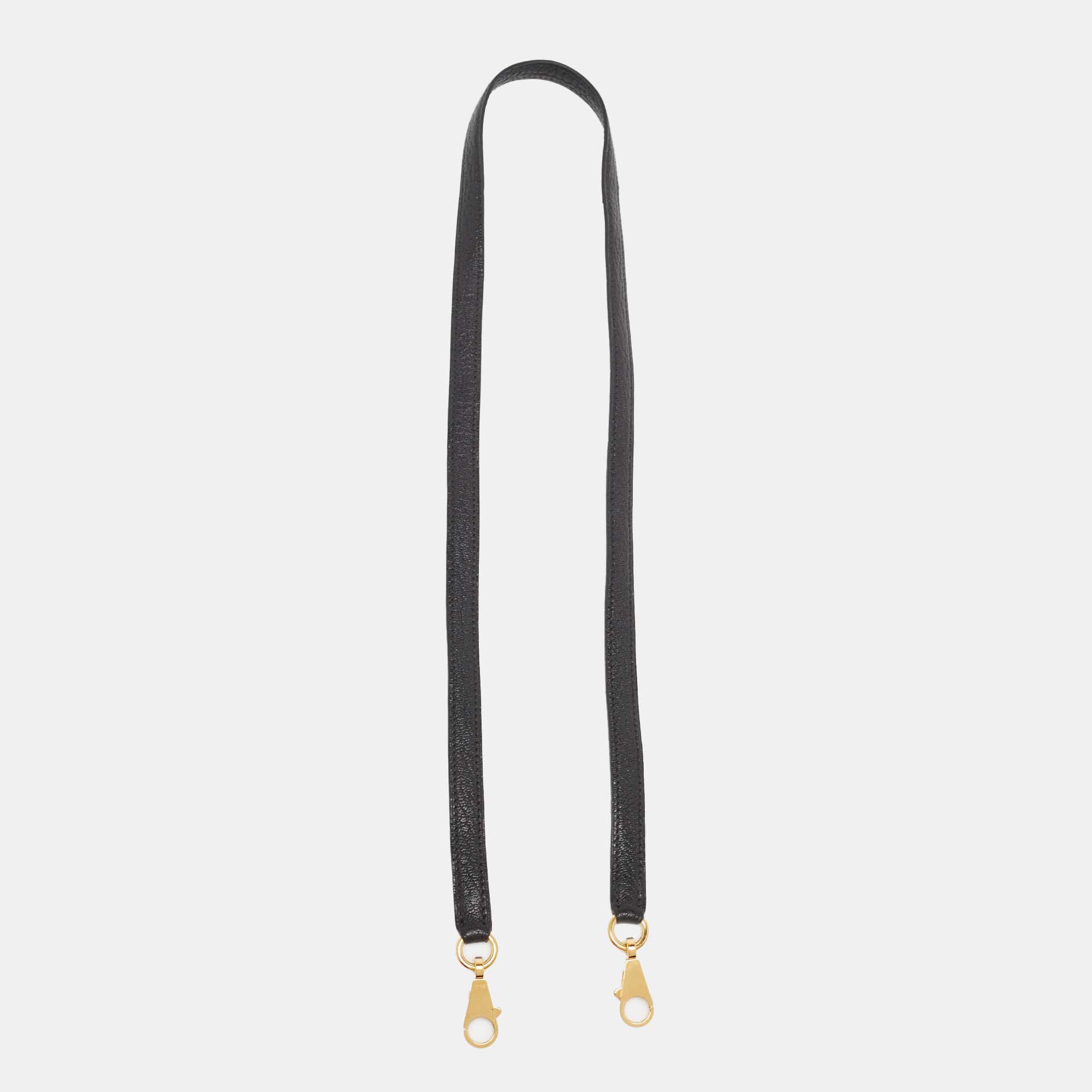 Hermes Noir Chevre Leather Shoulder Bag Strap Hermes | The Luxury Closet