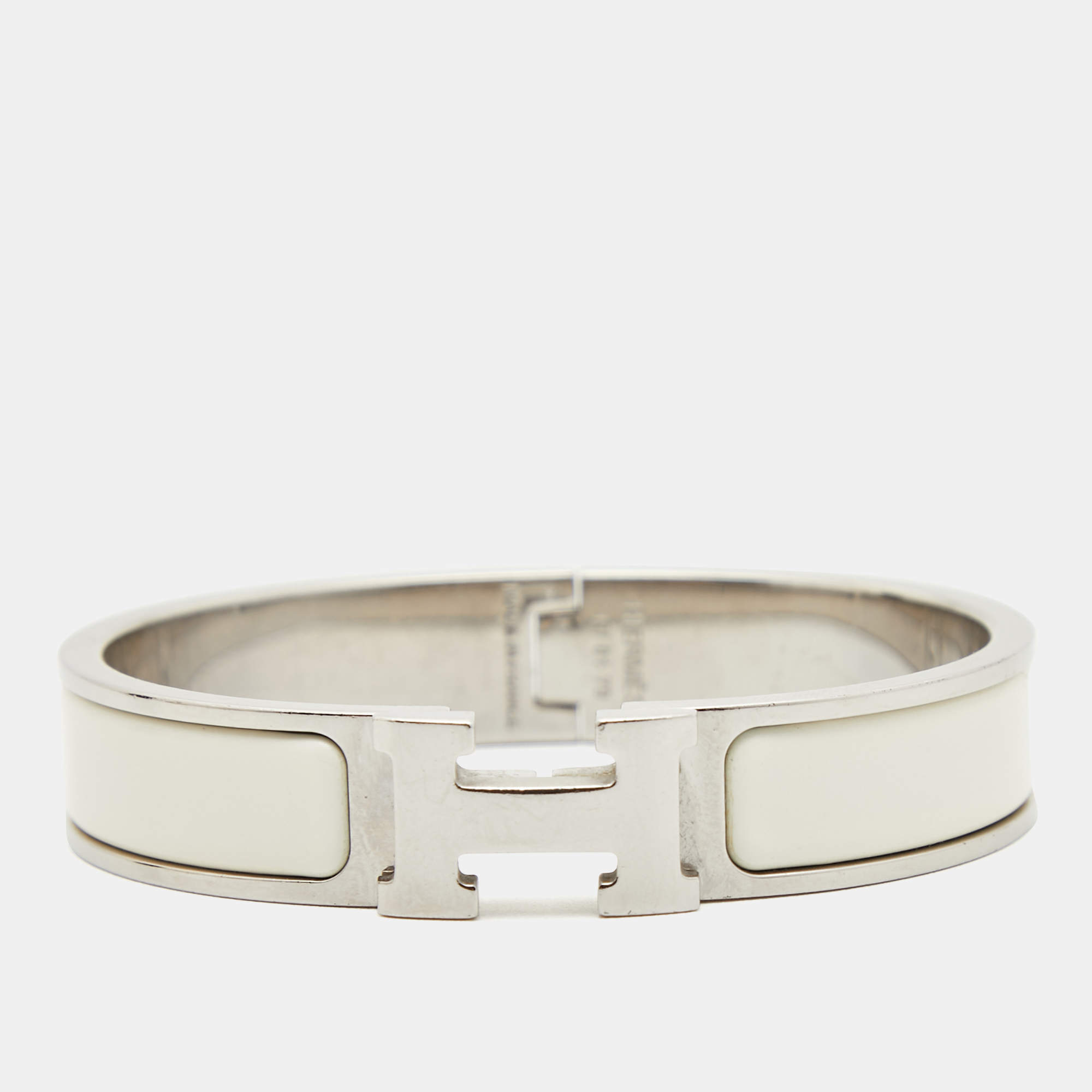 Hermès Clic H Enamel Palladium Plated Bracelet