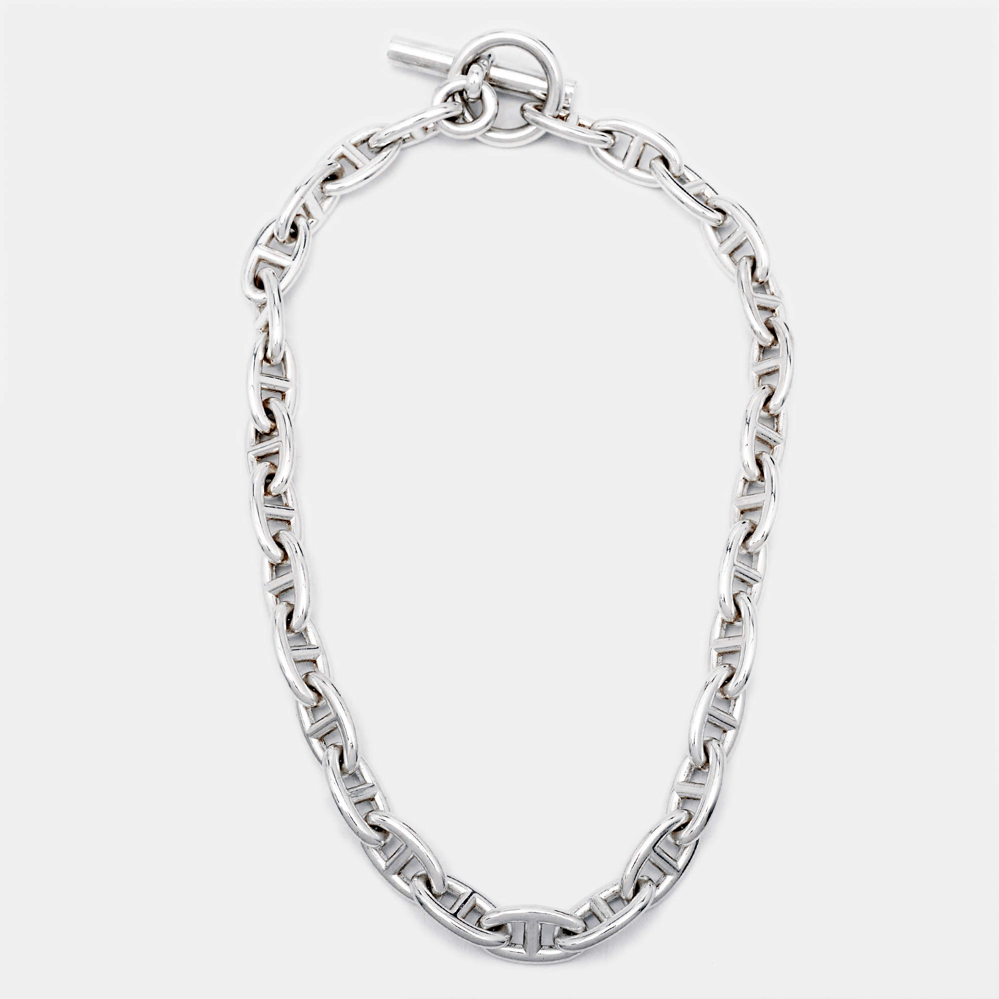 مملوكة مسبقًا Hermes Chaîne d'Ancre Sterling Silver Necklace