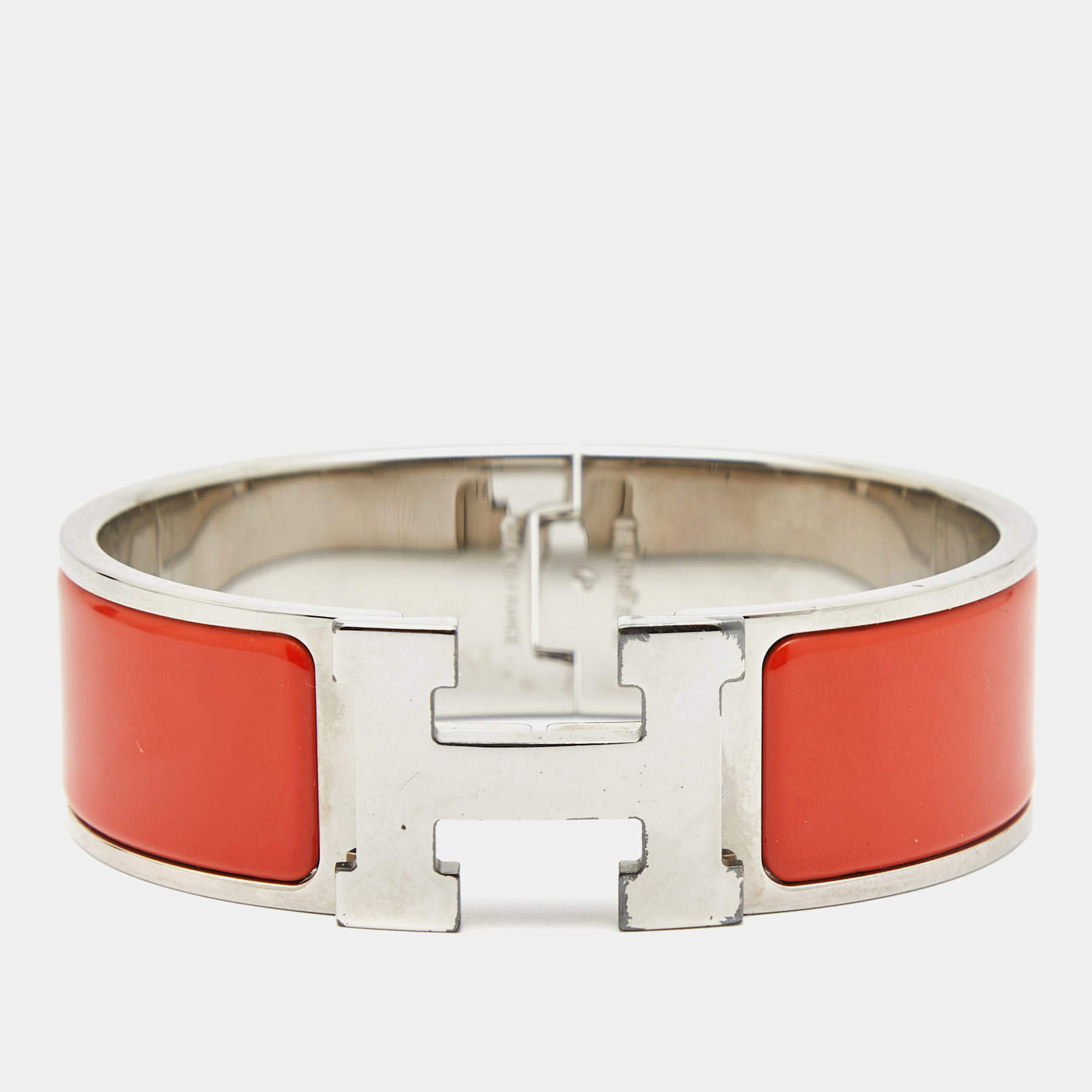 Hermes Clic Clac H Enamel Palladium Plated Bracelet